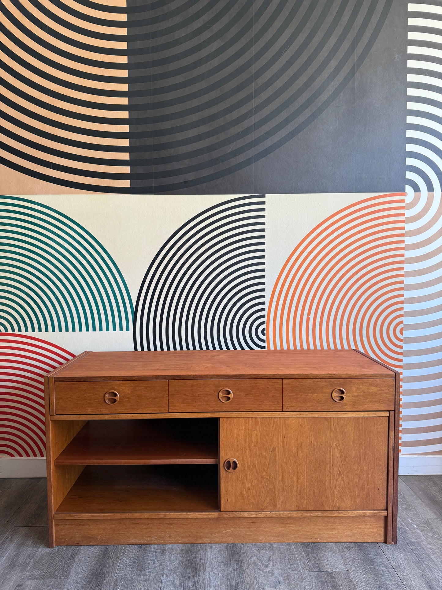 Vintage Teak Pull-out Cabinet
