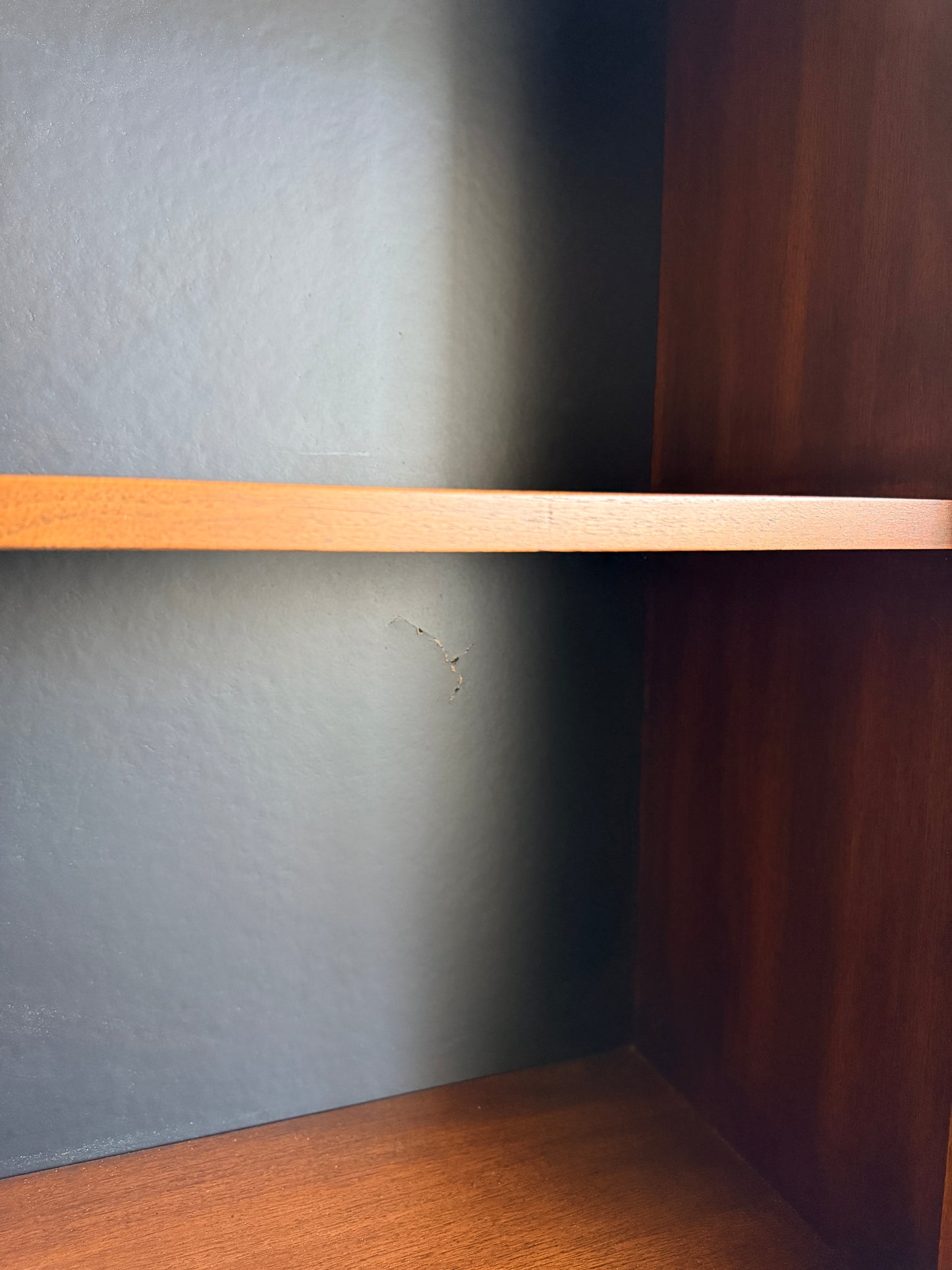 Vintage Walnut Bookcase on Custom Base