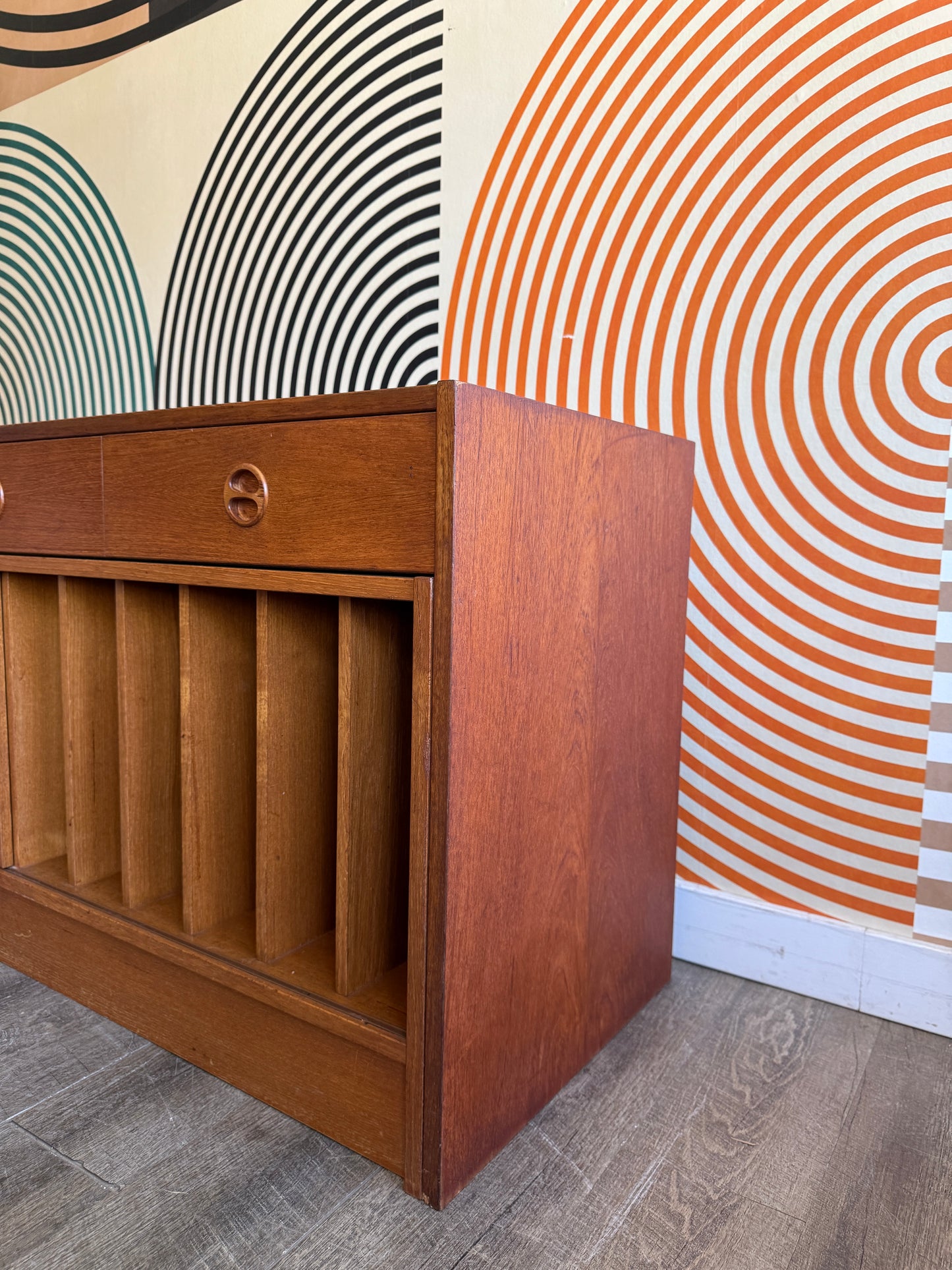 Vintage Teak Pull-out Cabinet