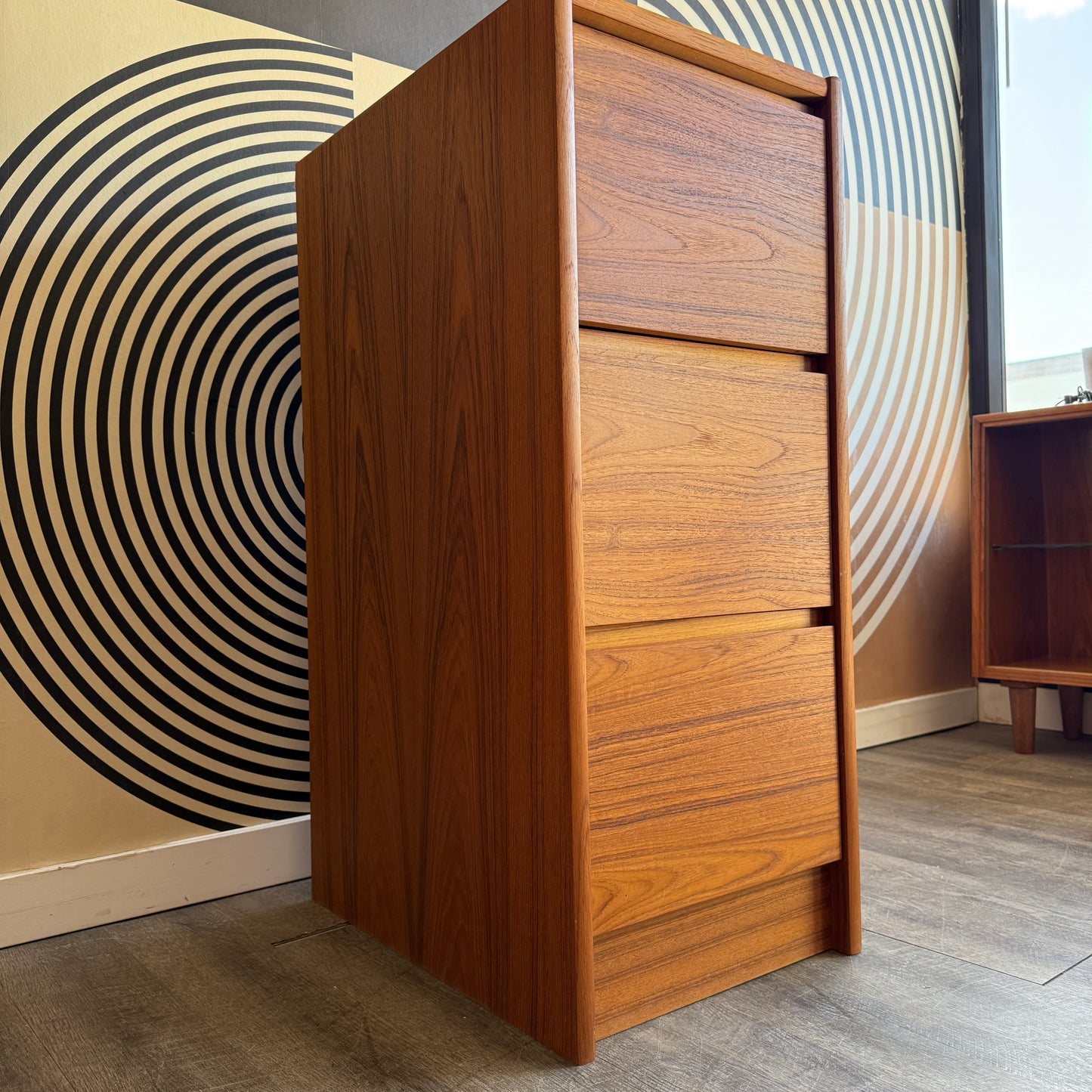 Vintage Teak Filing Cabinet