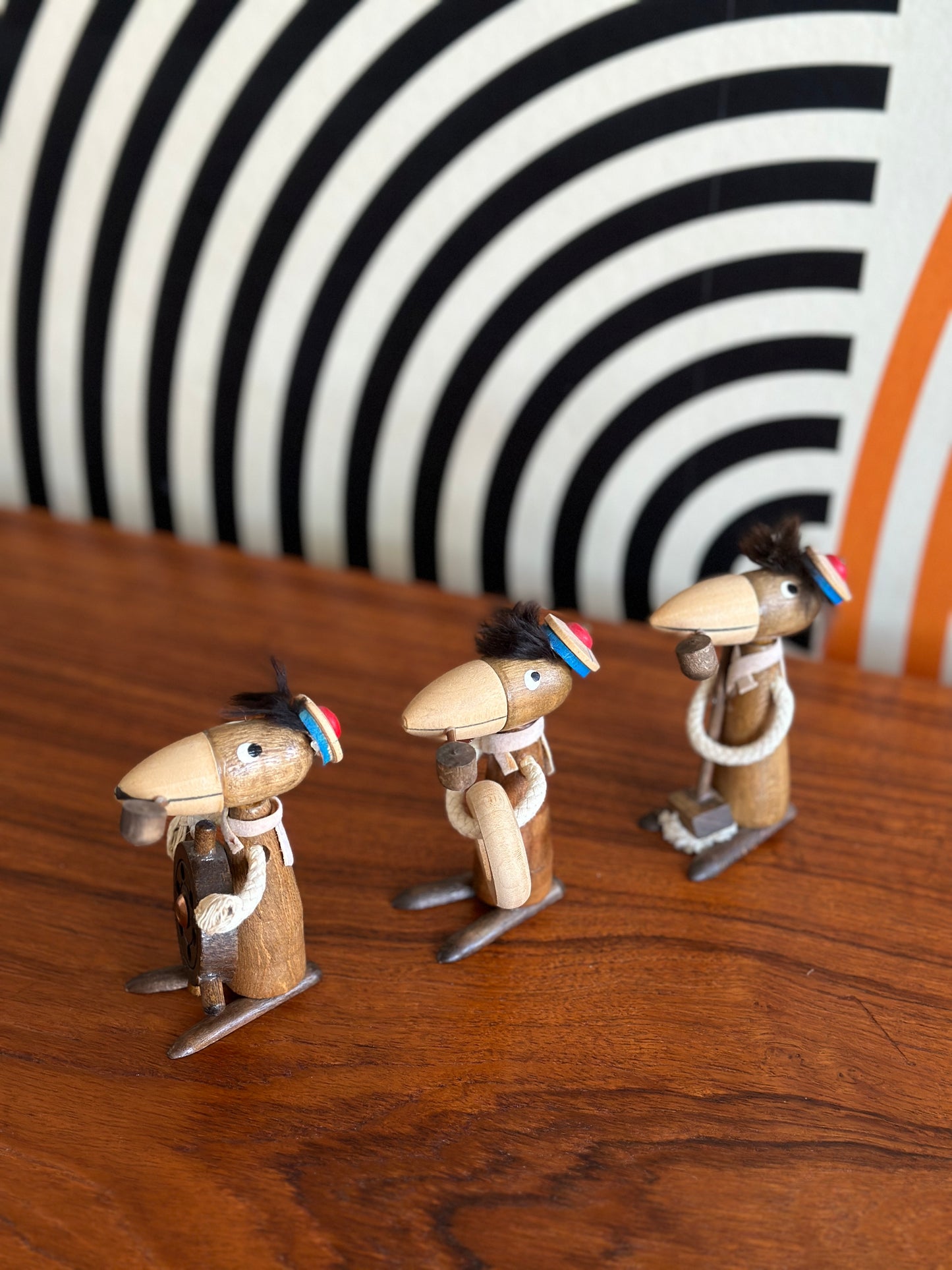 Vintage MCM Wooden Figurines