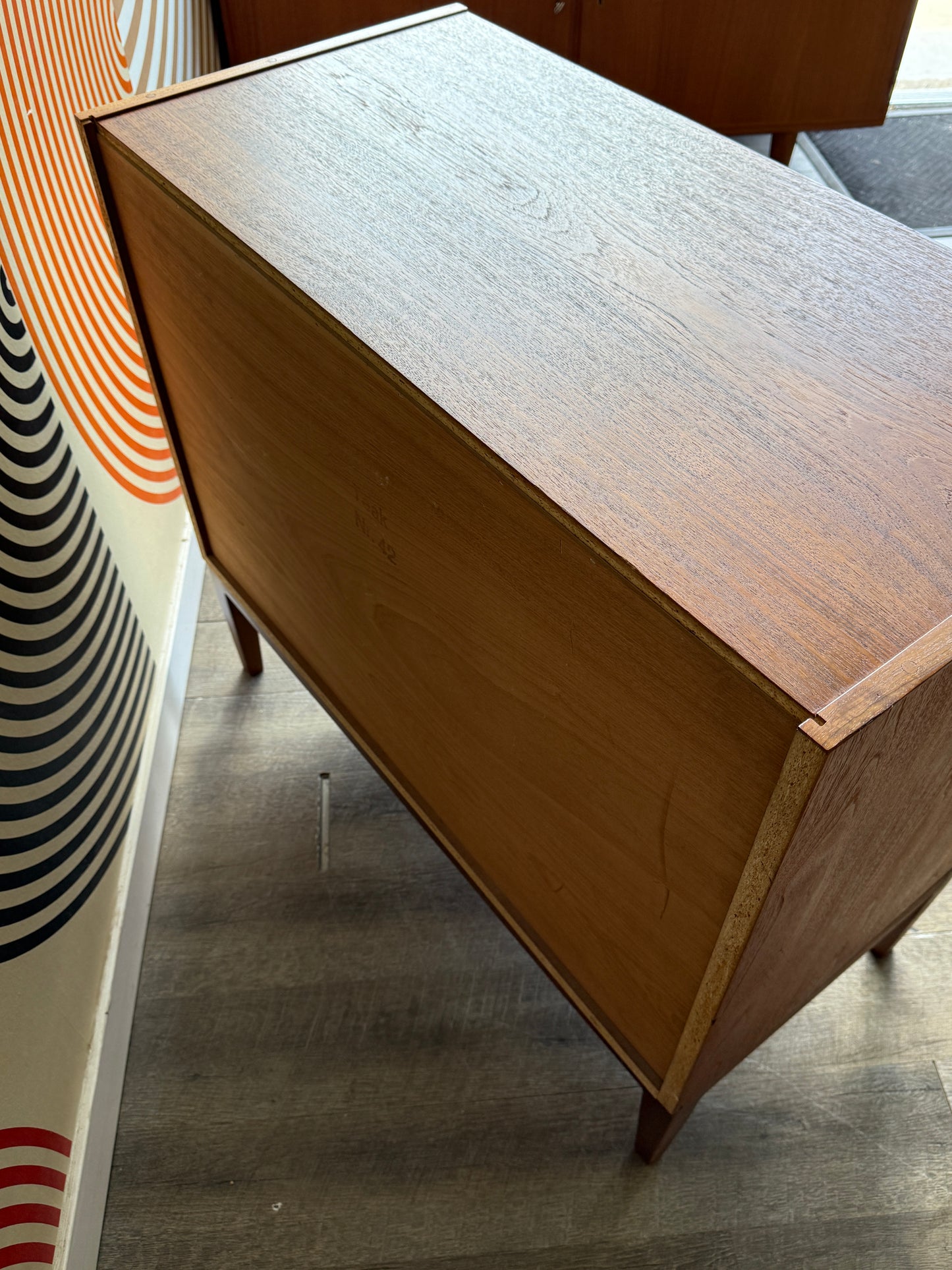 Vintage Teak Chest of Drawers on Custom Base
