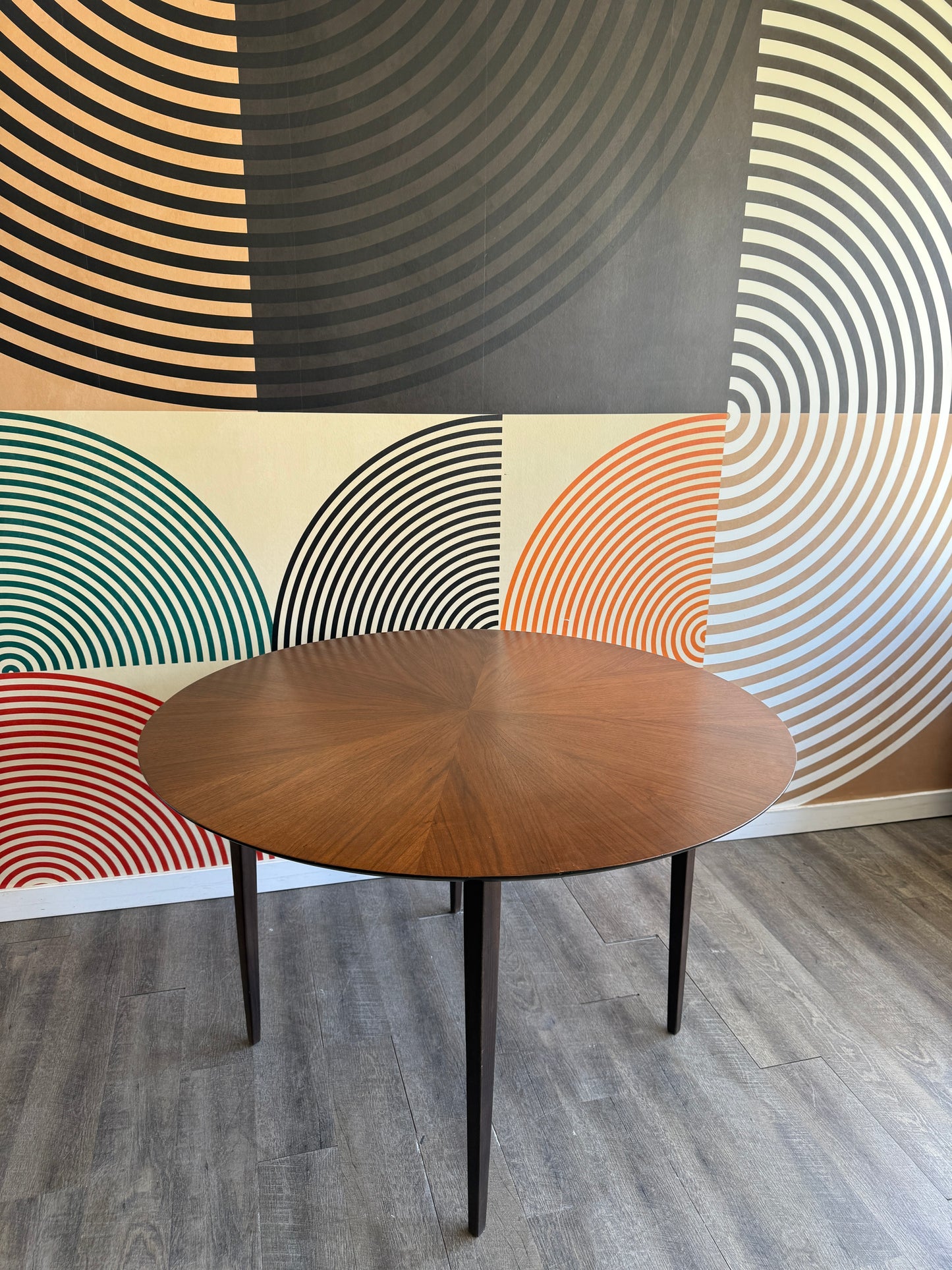 Round Walnut Dining Table