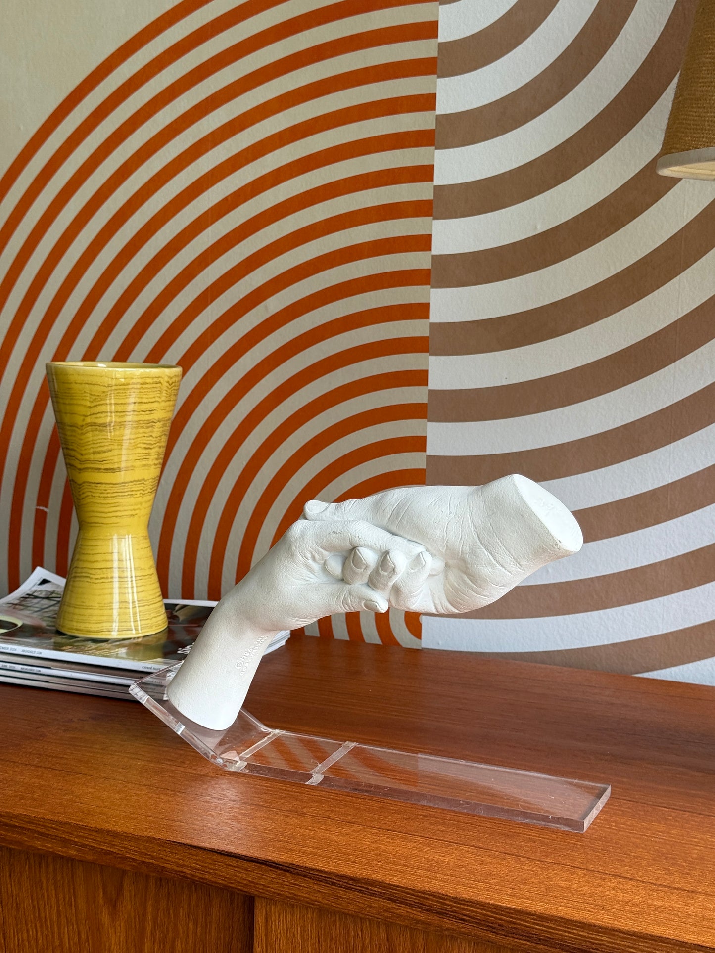 Vintage Hands Sculpture by John Cutrone for Austin Productions,1984