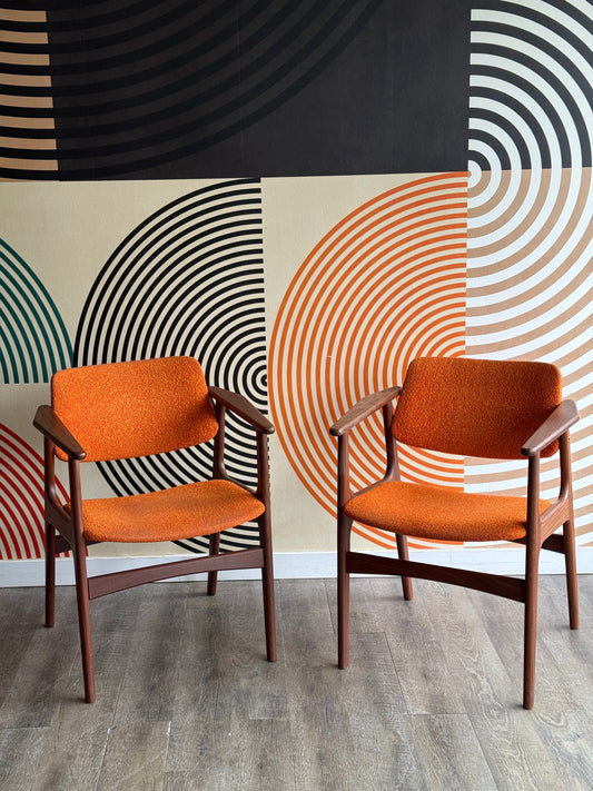 Pair of Danish Armchairs by Eric Buch for Anderstrup Møbelfabrik