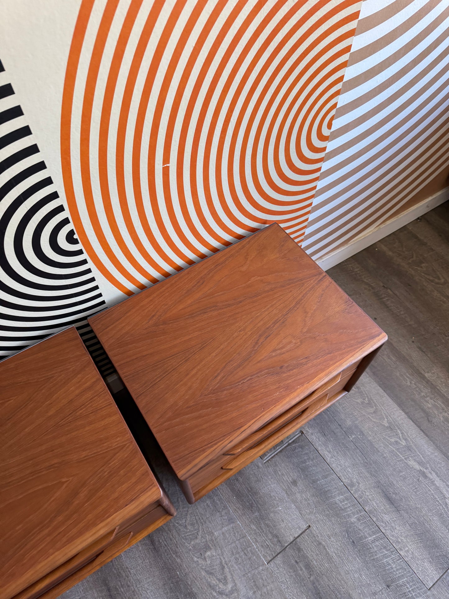 Pair of Teak Nightstand Tables