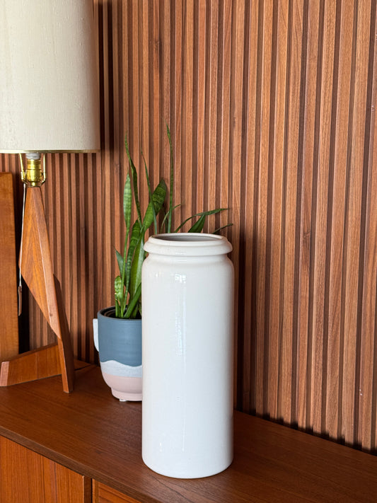 Vintage West Germany Pottery White Vase 217-42