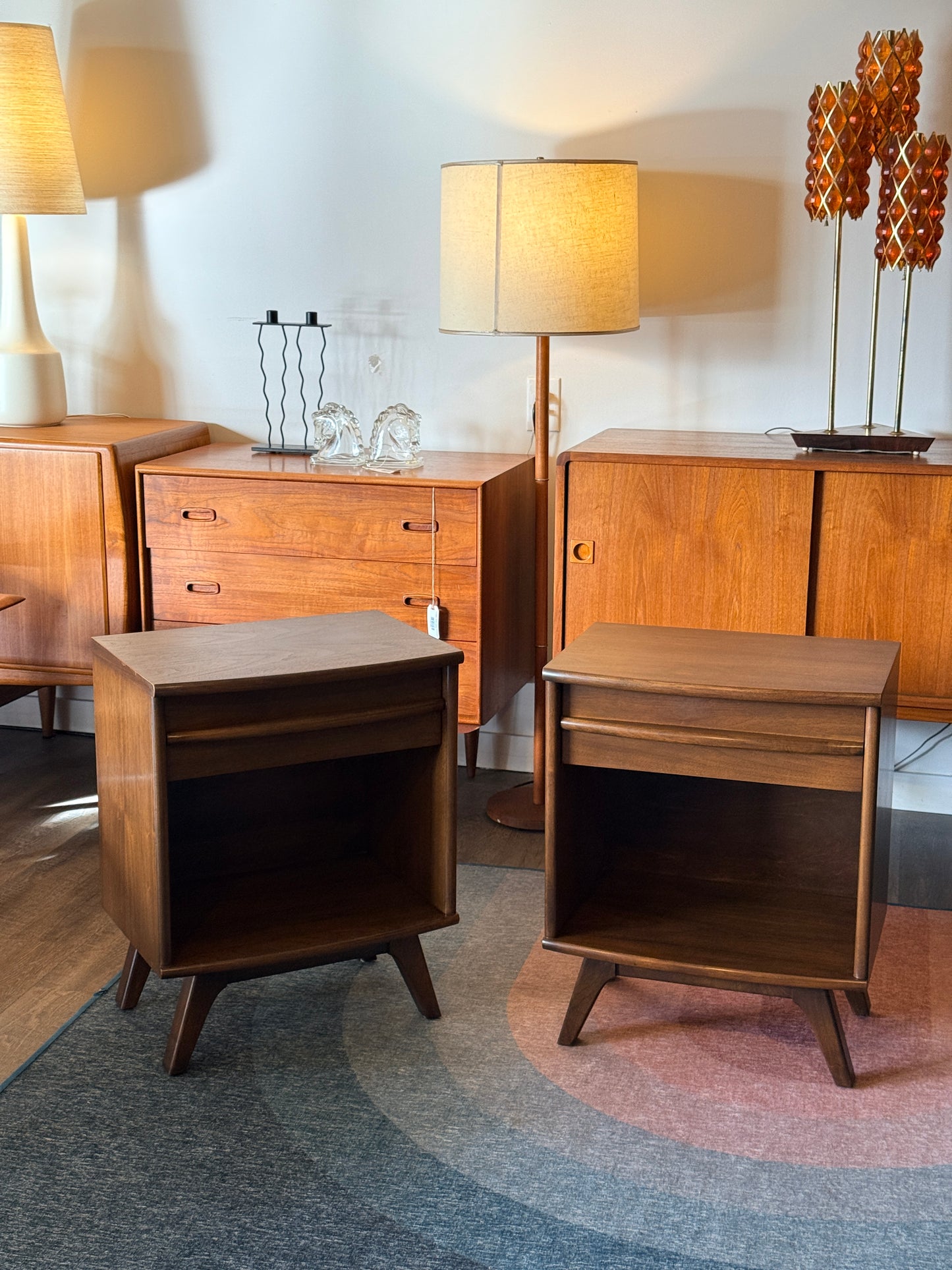 Pair of Walnut Nightstands by Gibbard Furniture