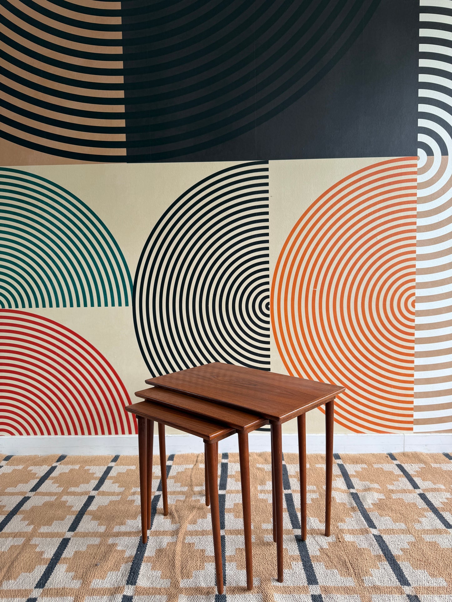 Danish Teak Nesting Tables by Bowa