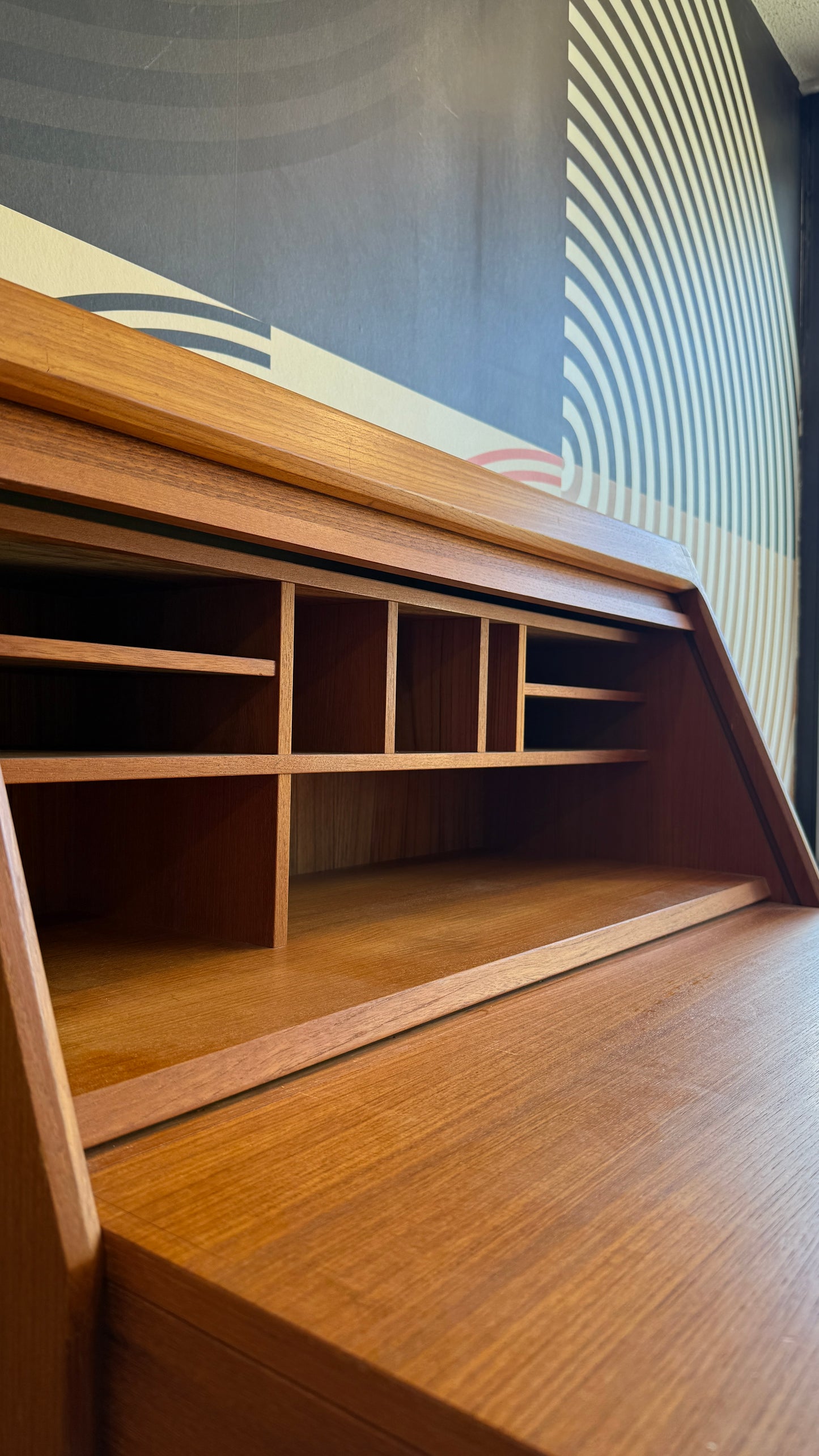 Danish Teak Secretary Desk/Vanity by Dyrlund