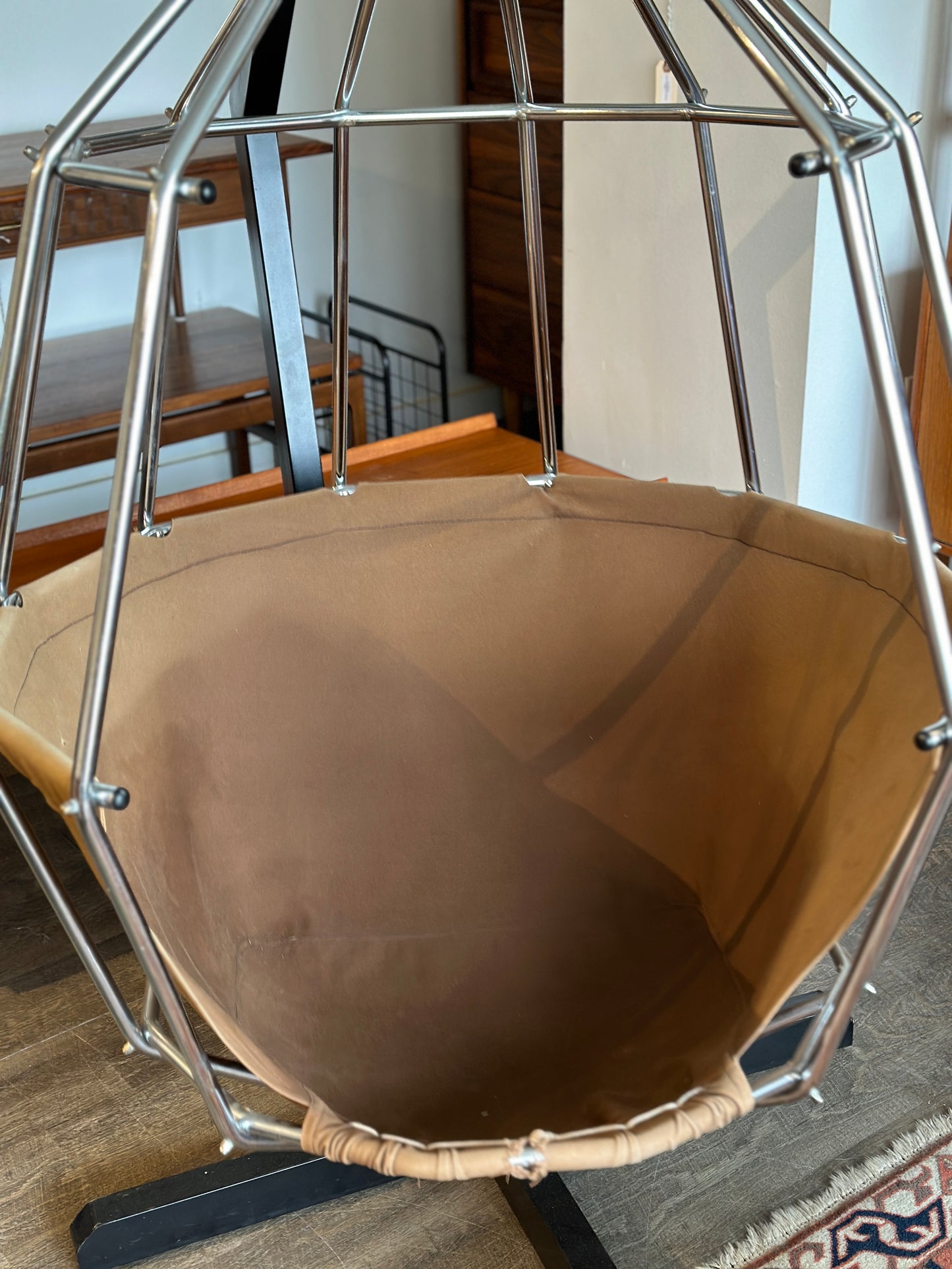Ib Arberg Hanging Birdcage Chair or Parrot Chair
