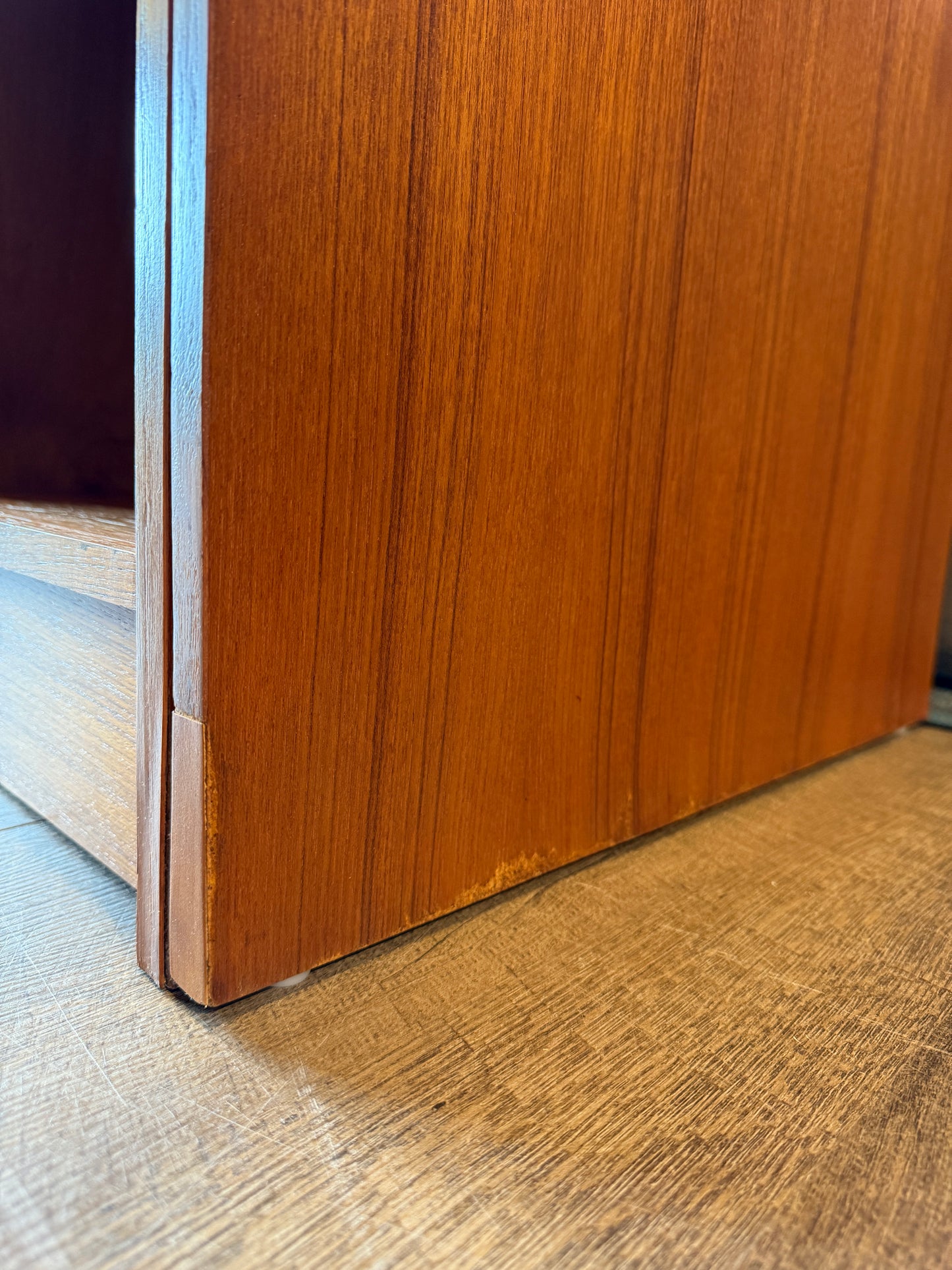 Vintage Teak Pull-out Cabinet with Two Drawers