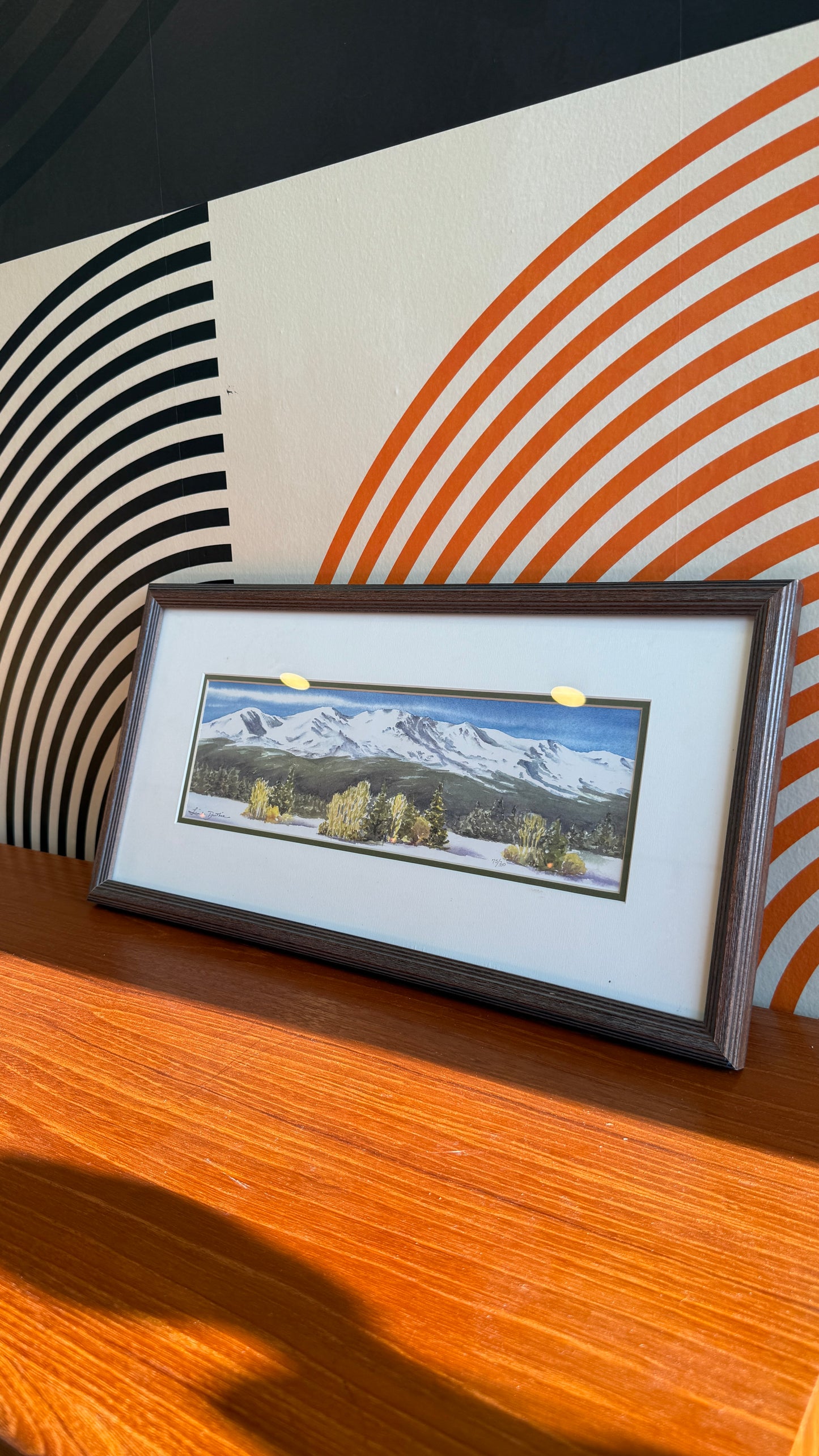 Vintage Limited Edition Mountain Landscape Print