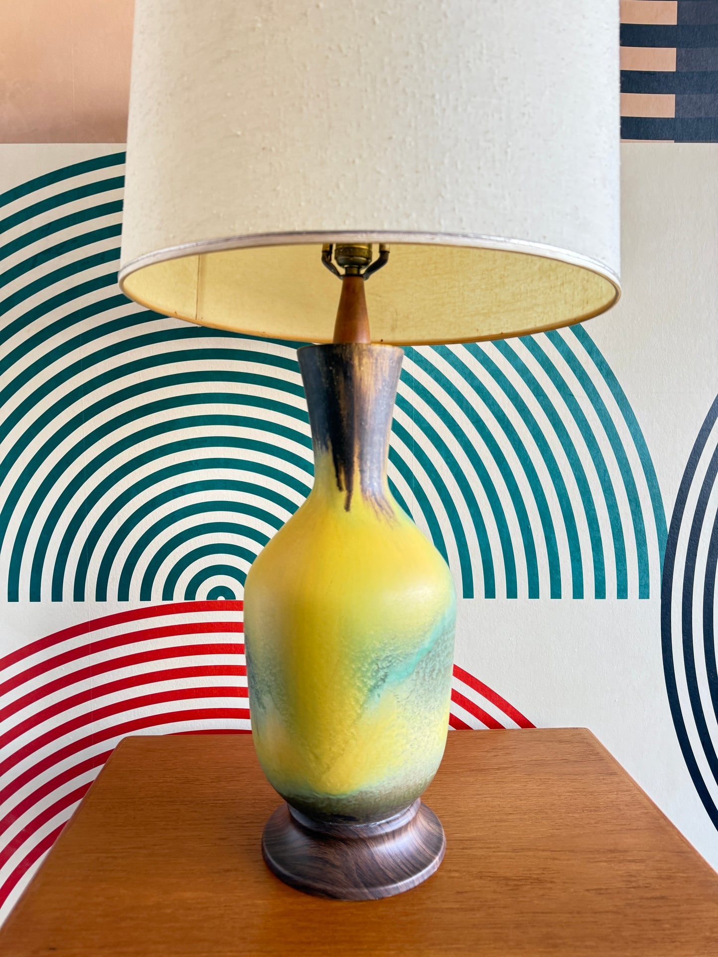 Large Vintage Midcentury Modern Ceramic Lamp