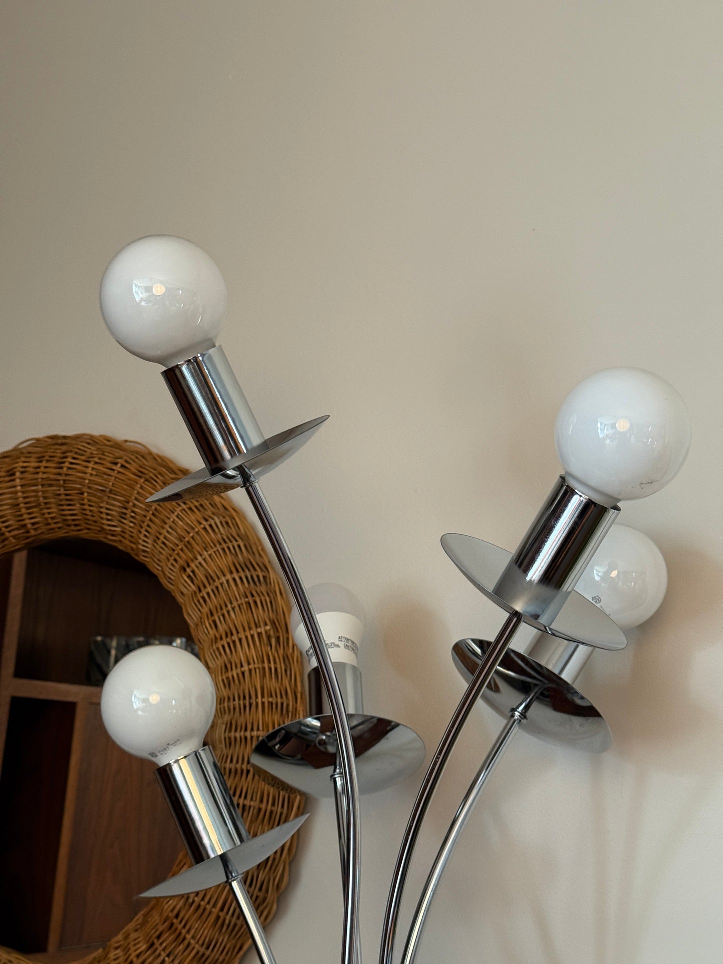 Vintage MCM Chrome Table Lamp