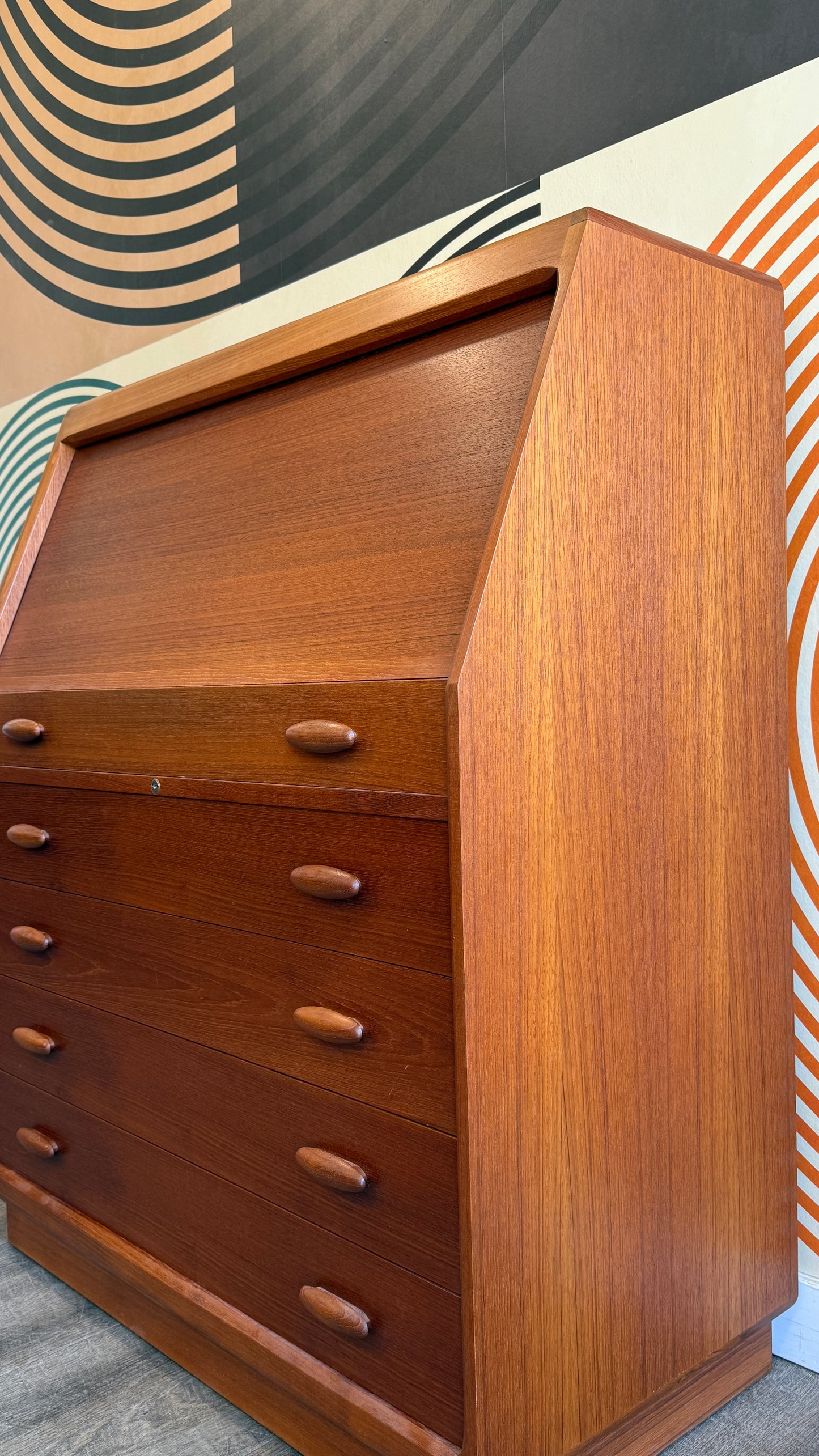 Danish Teak Secretary Desk/Vanity by Dyrlund