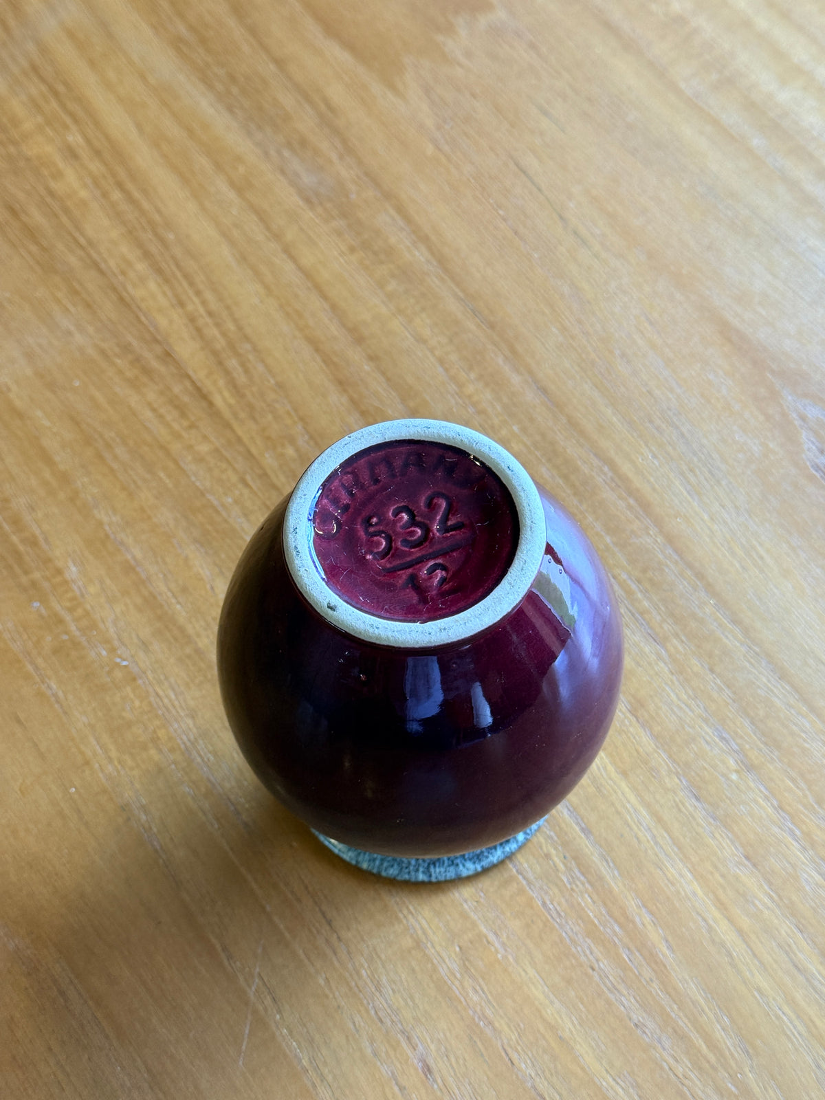 Vintage Yellow and Red Glazed W. German Pottery Vase, 532-12