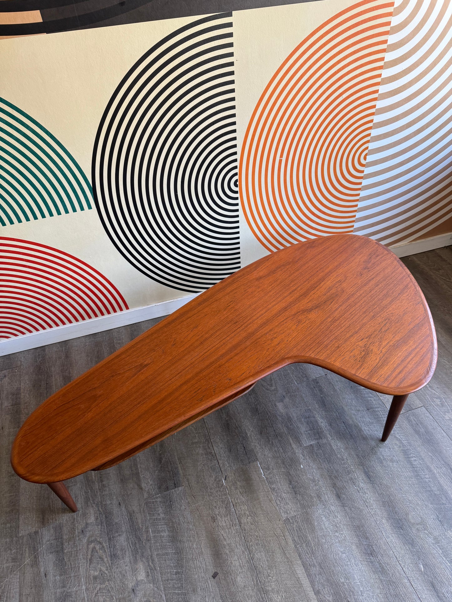 Vintage Boomerang Teak Coffee Table