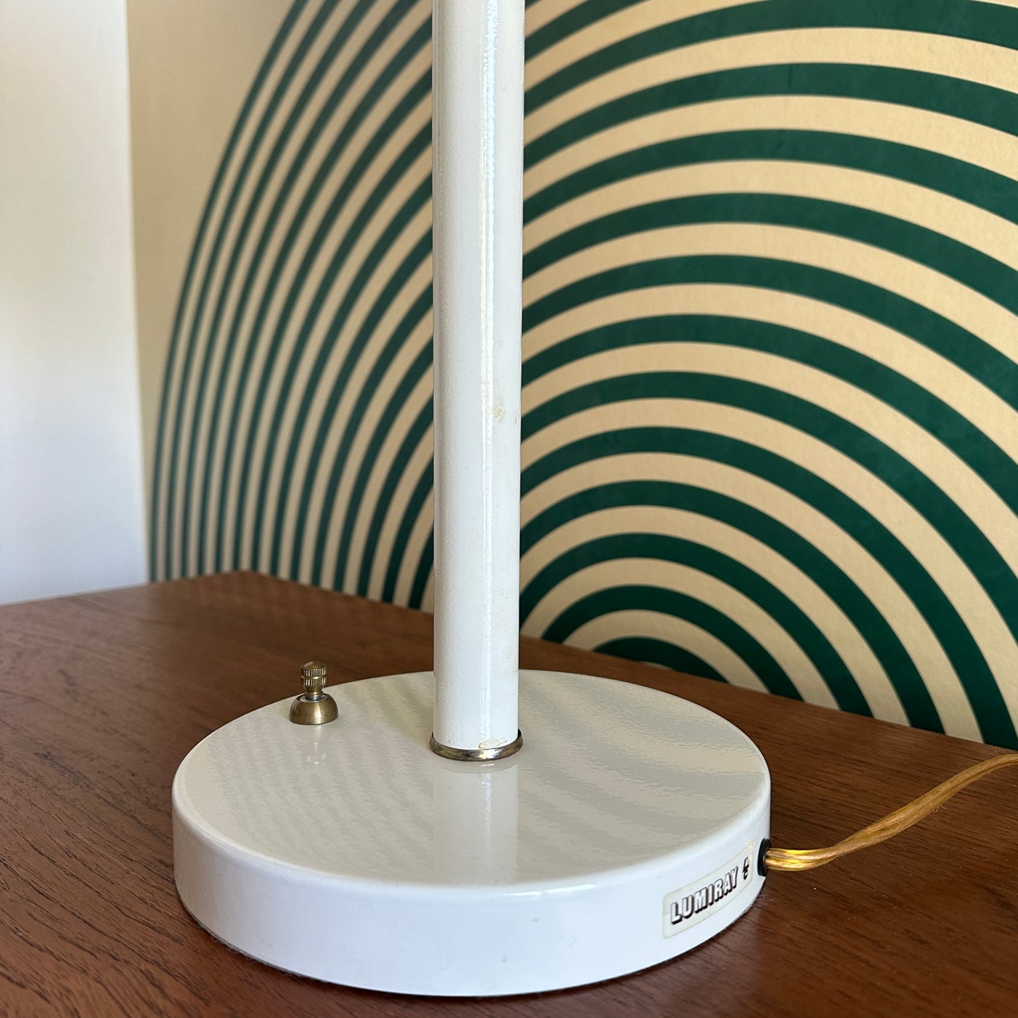 Vintage MCM White Table Lamp