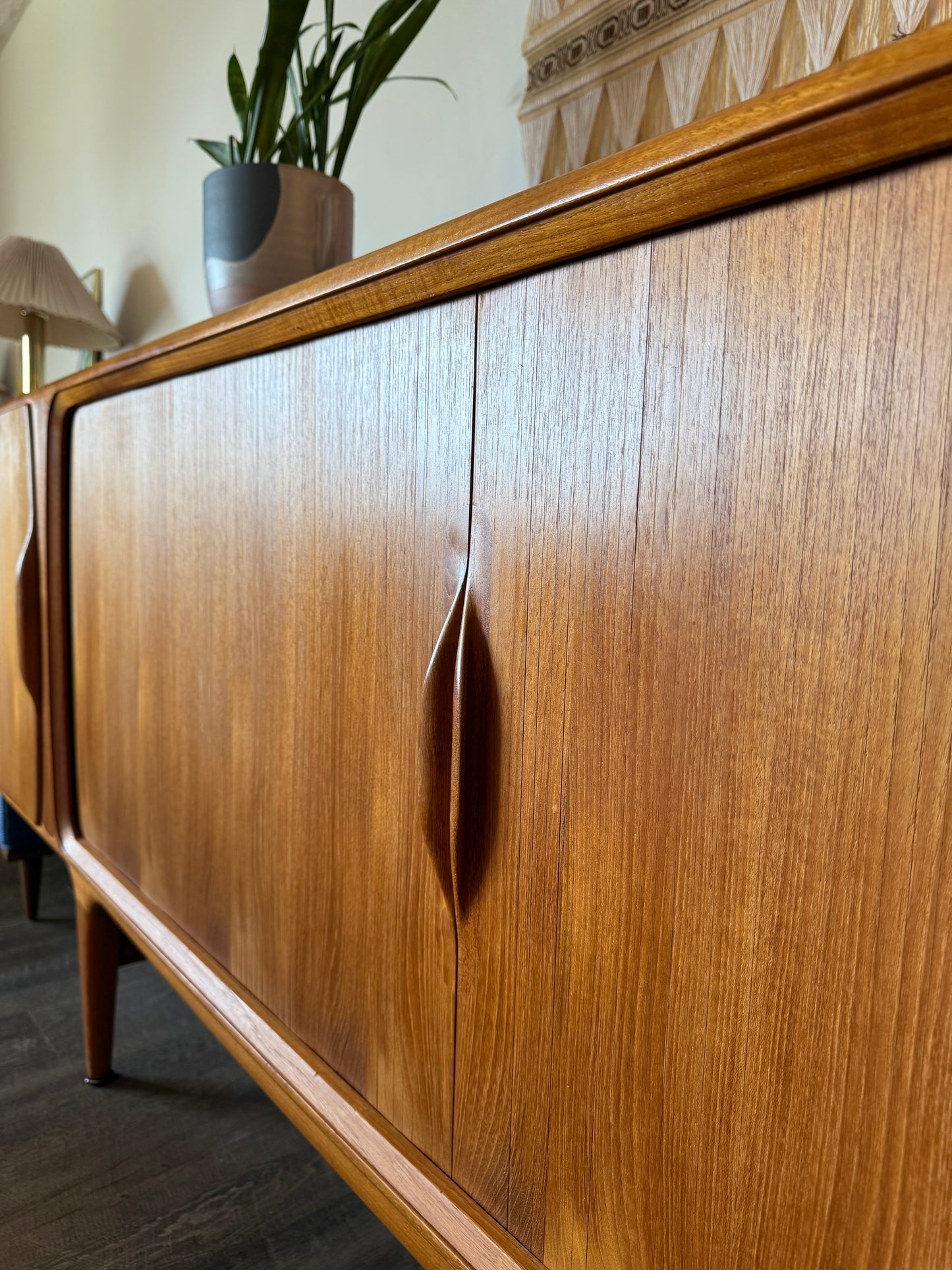 Johannes Andersen Model -19 Tambour-Door Credenza for Uldum Møbelfabrik