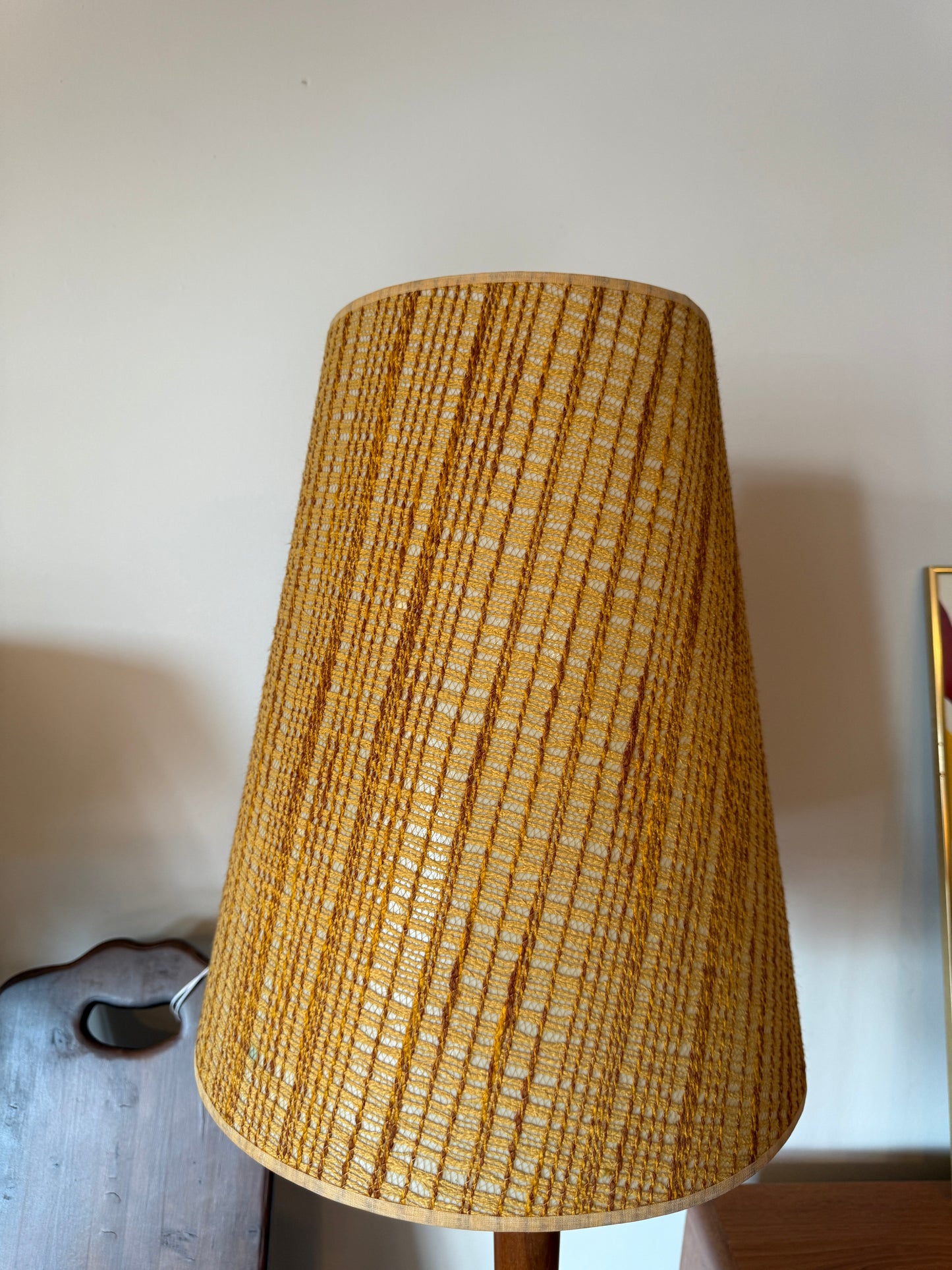 Vintage 1960s Solid Teak Floor Lamp