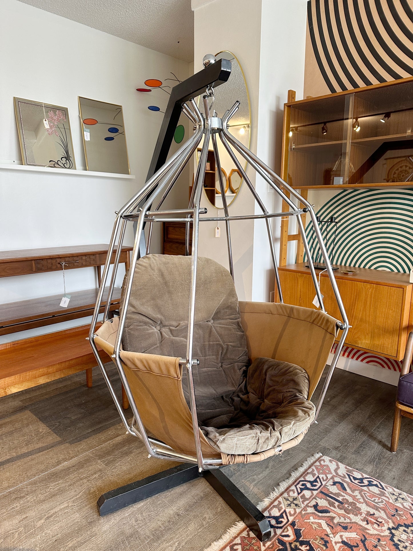 Ib Arberg Hanging Birdcage Chair or Parrot Chair