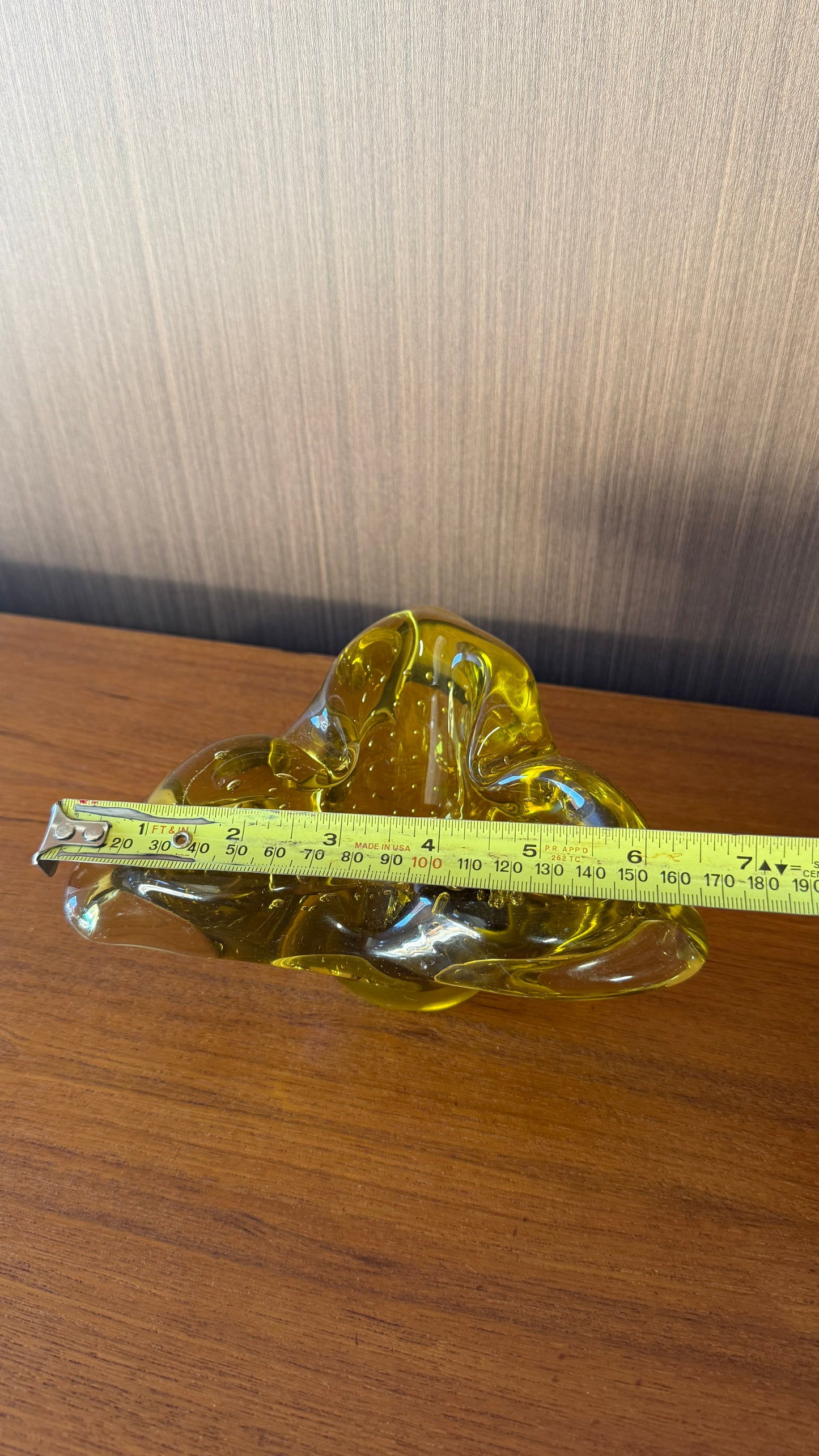 Yellow Handblown Decorative Bowl