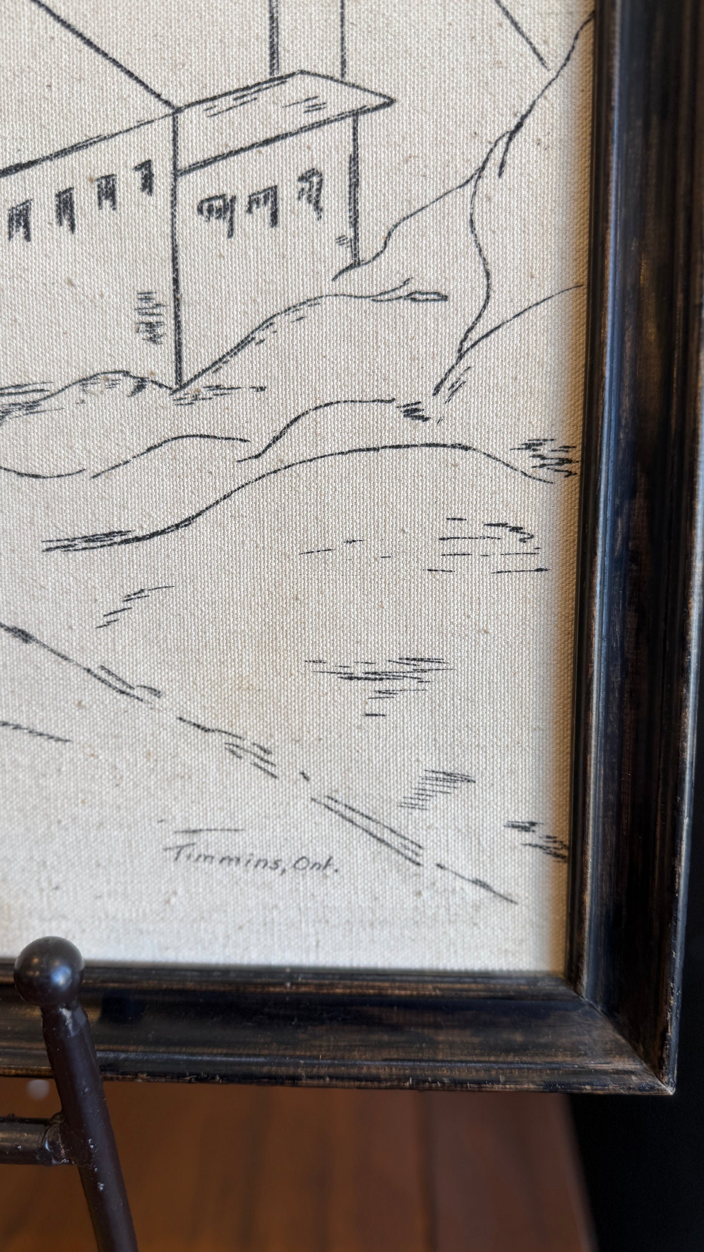 Framed Drawing – “The Headframe” Timmins, Ontario