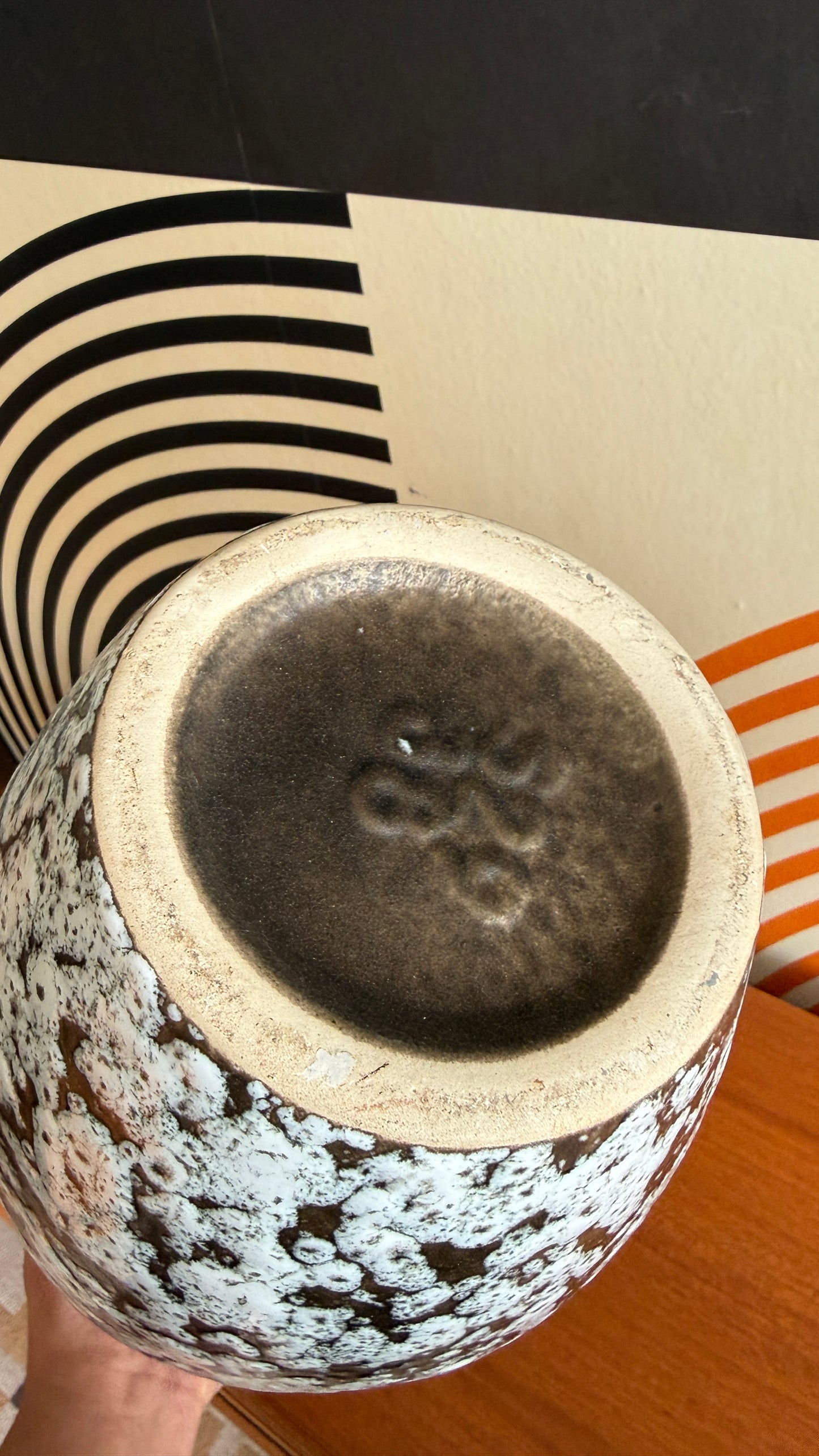 Vintage West German Pottery Large Floor Vase