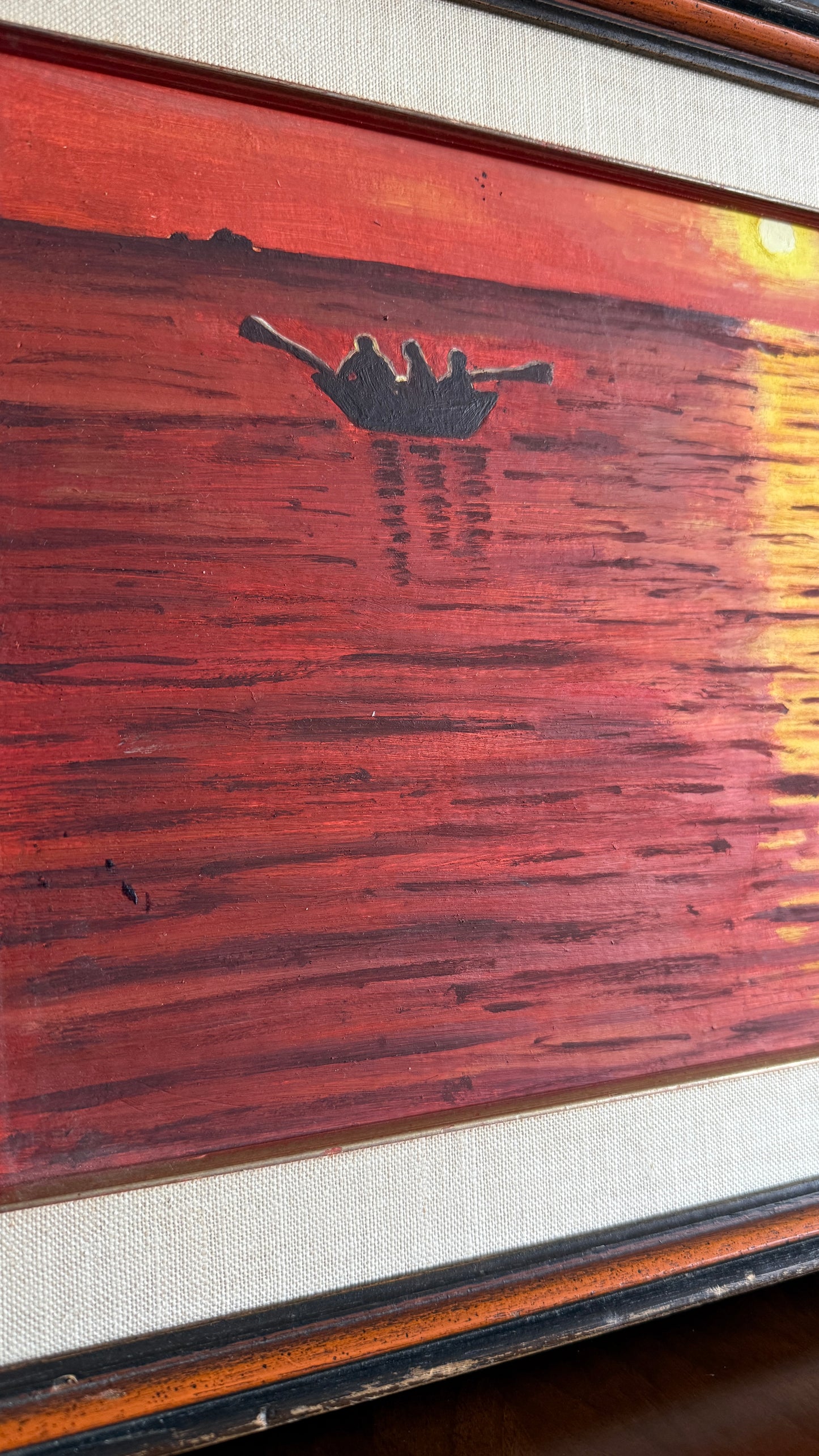 Warm Sunset Scene – Original Painting (Unknown Artist)
