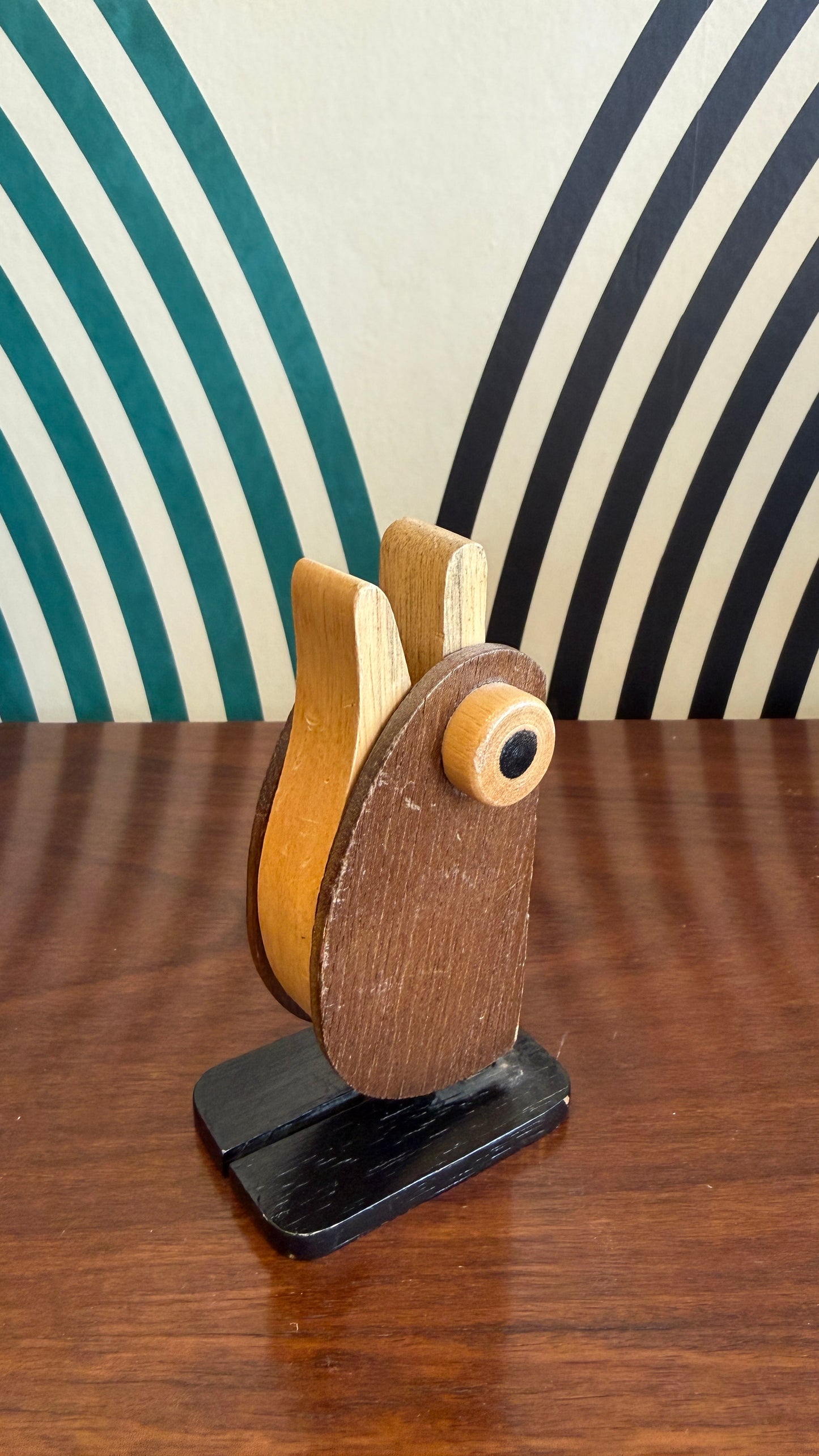 Vintage Wooden Bird Figurine