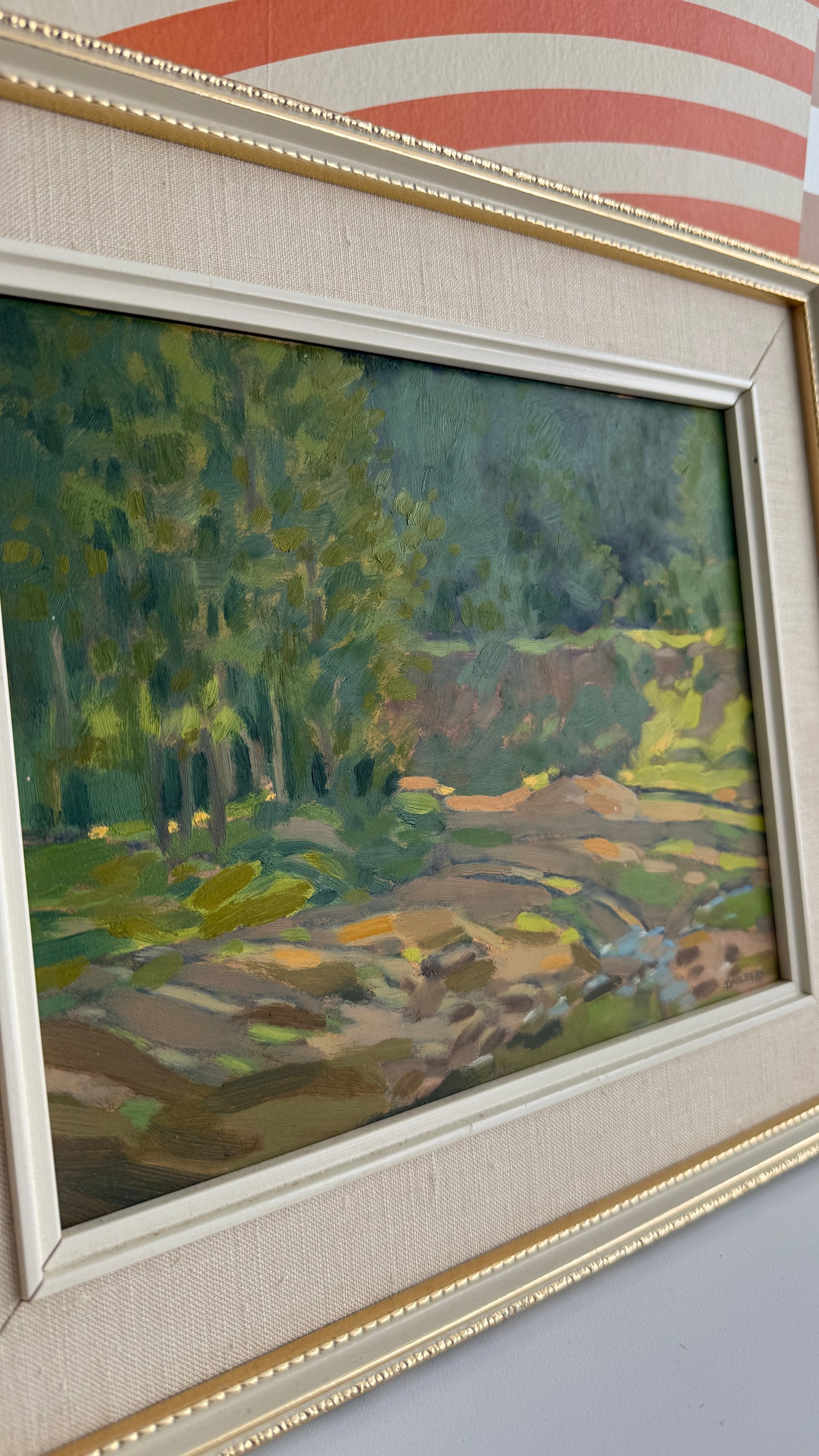 Framed Landscape Painting, Signed and Dated (1985)