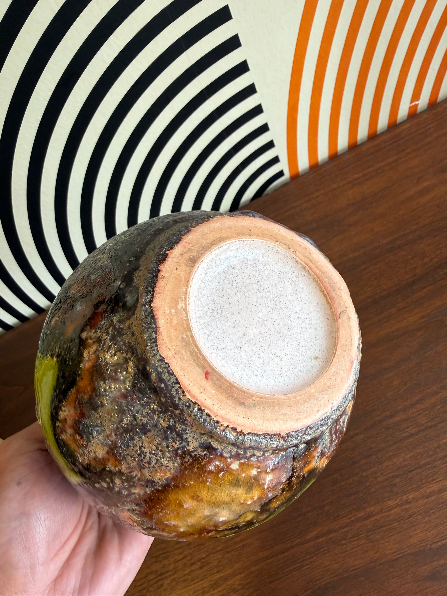 Vintage Studio Pottery Vase – Drip Glaze