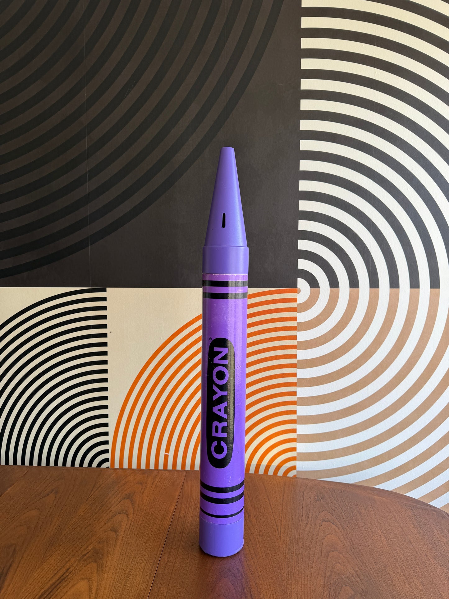 Vintage 35” Purple Crayon Coin Bank by Ralphco