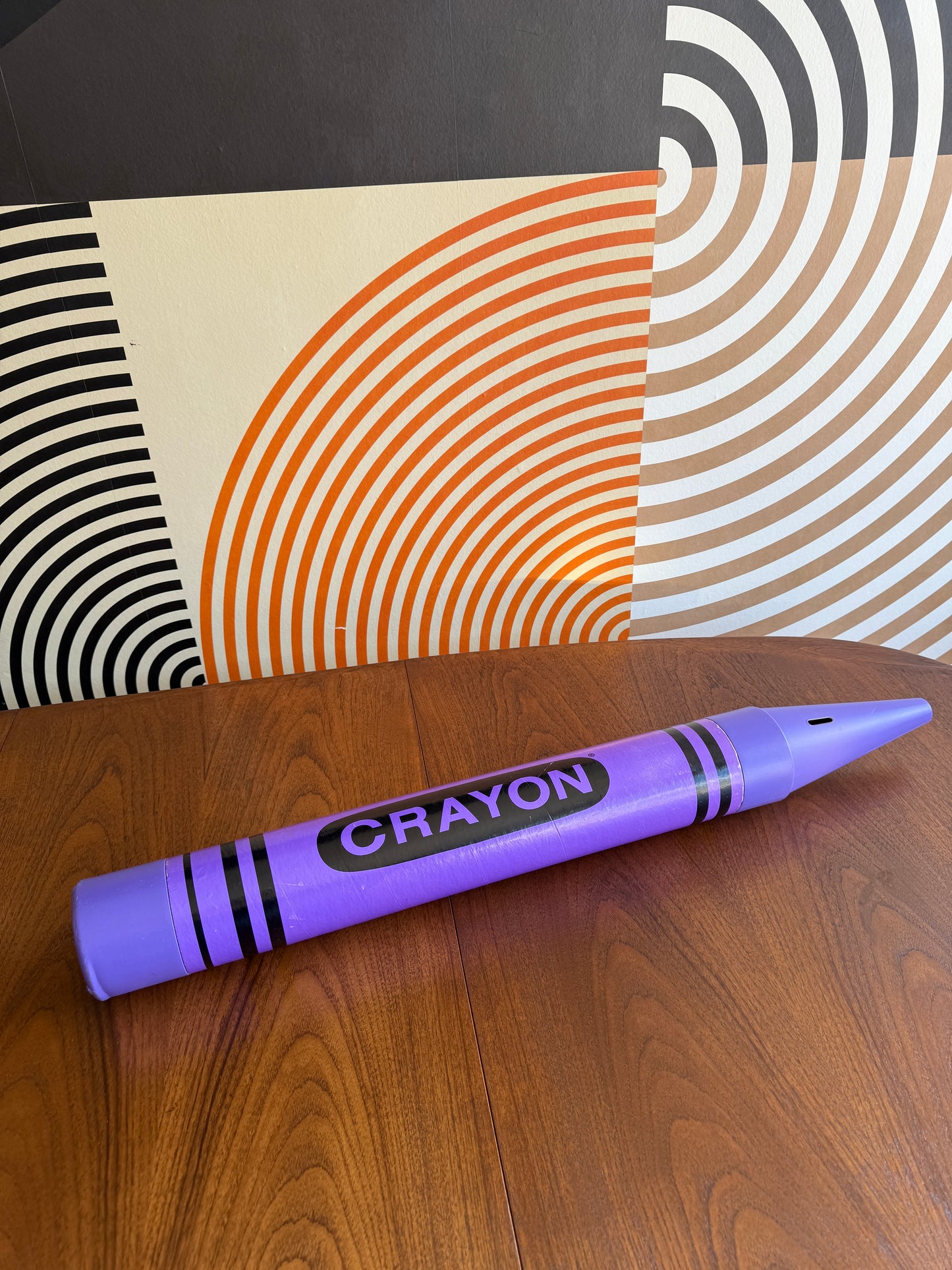 Vintage 35” Purple Crayon Coin Bank by Ralphco