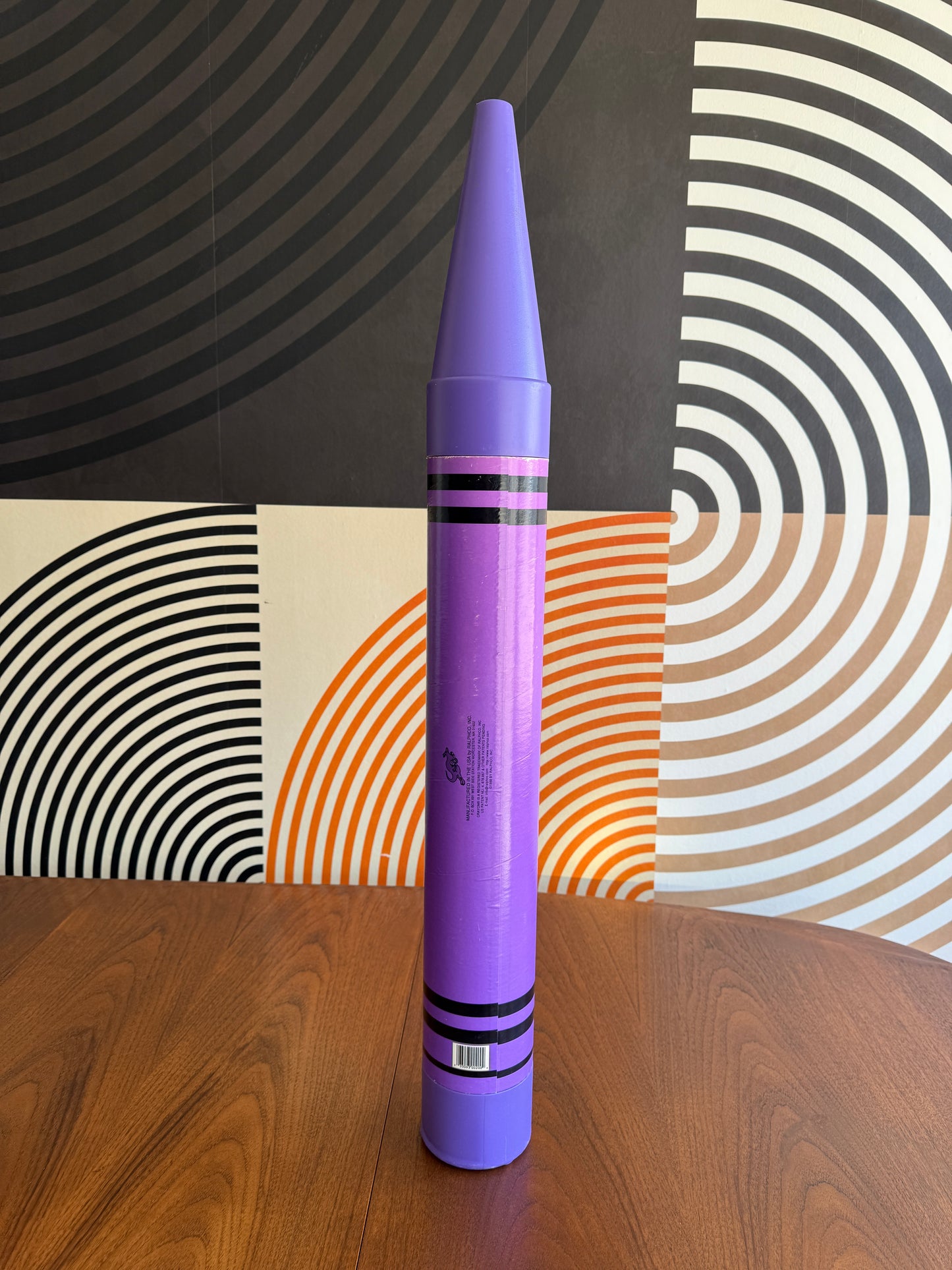 Vintage 35” Purple Crayon Coin Bank by Ralphco