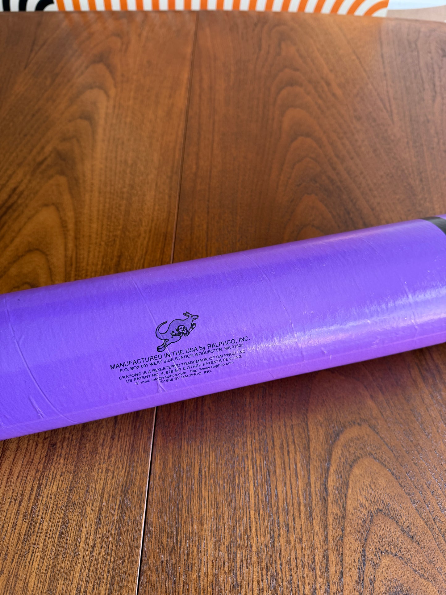 Vintage 35” Purple Crayon Coin Bank by Ralphco