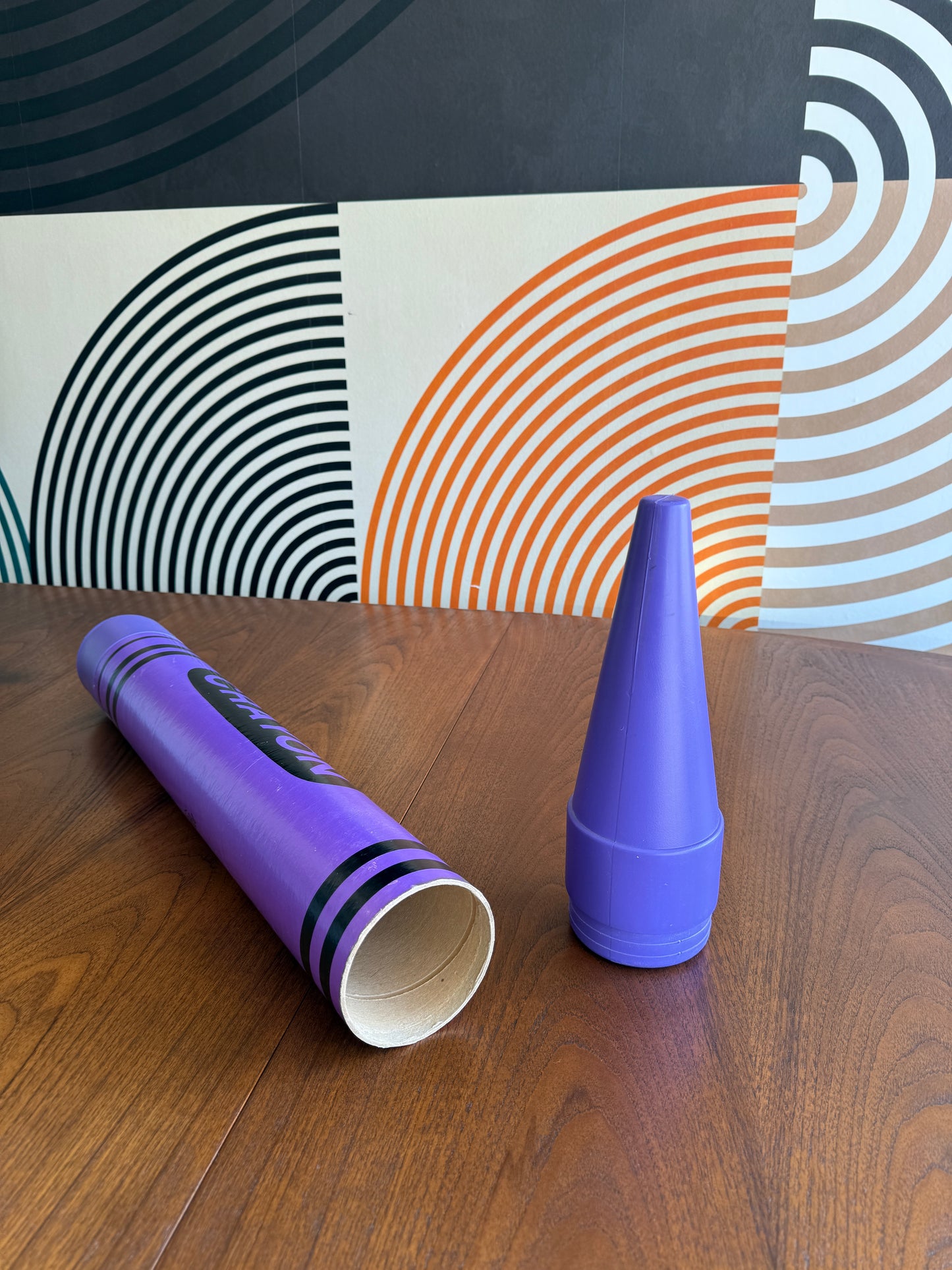 Vintage 35” Purple Crayon Coin Bank by Ralphco