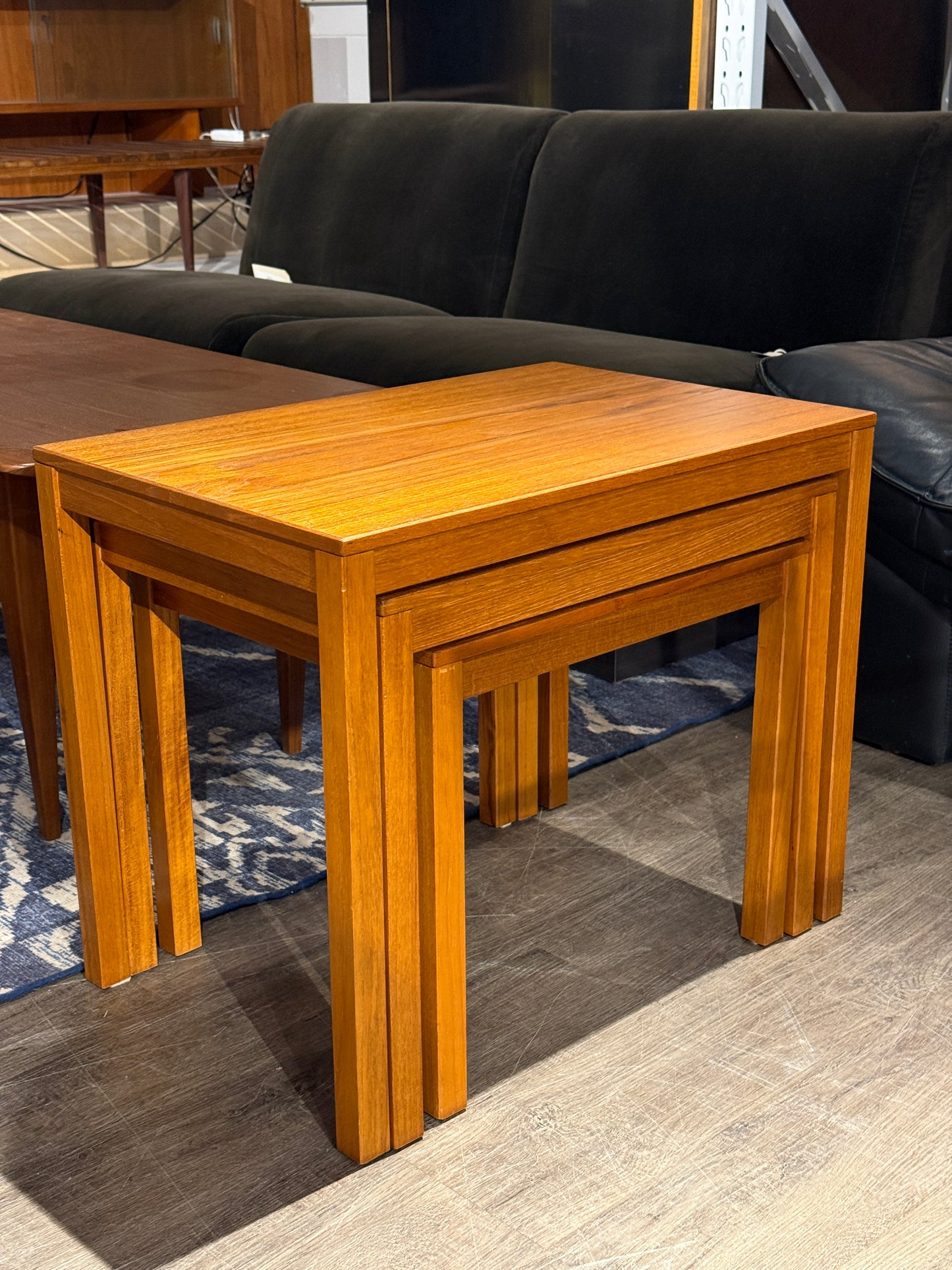Refinished Teak Nesting Tables