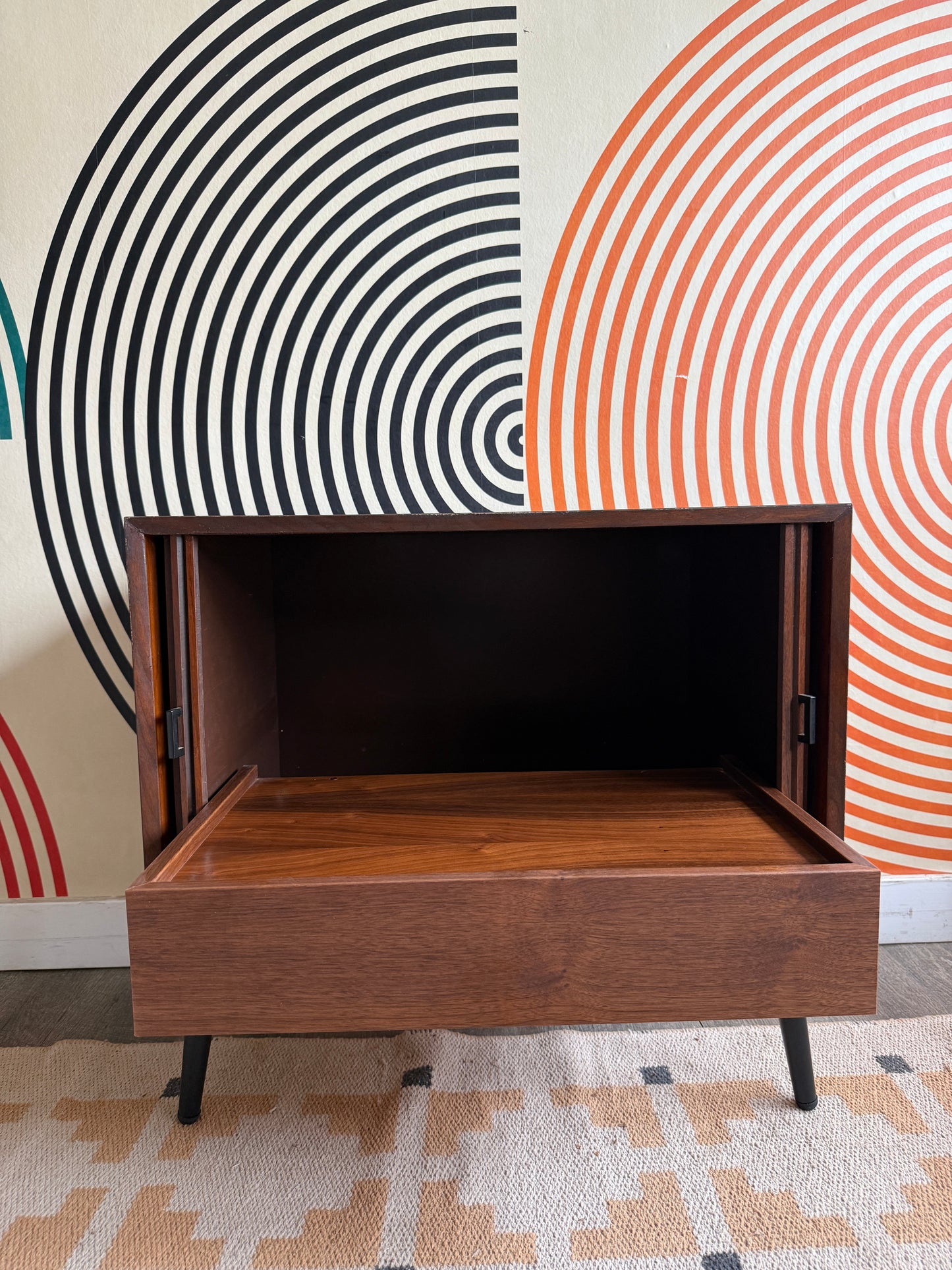 Walnut Tambour Door Cabinet (2)