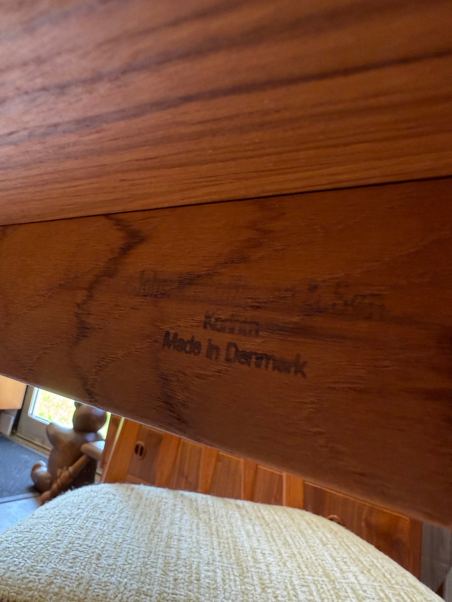 Danish Round Teak Dining Table by Johs. Kristoffersen & Son