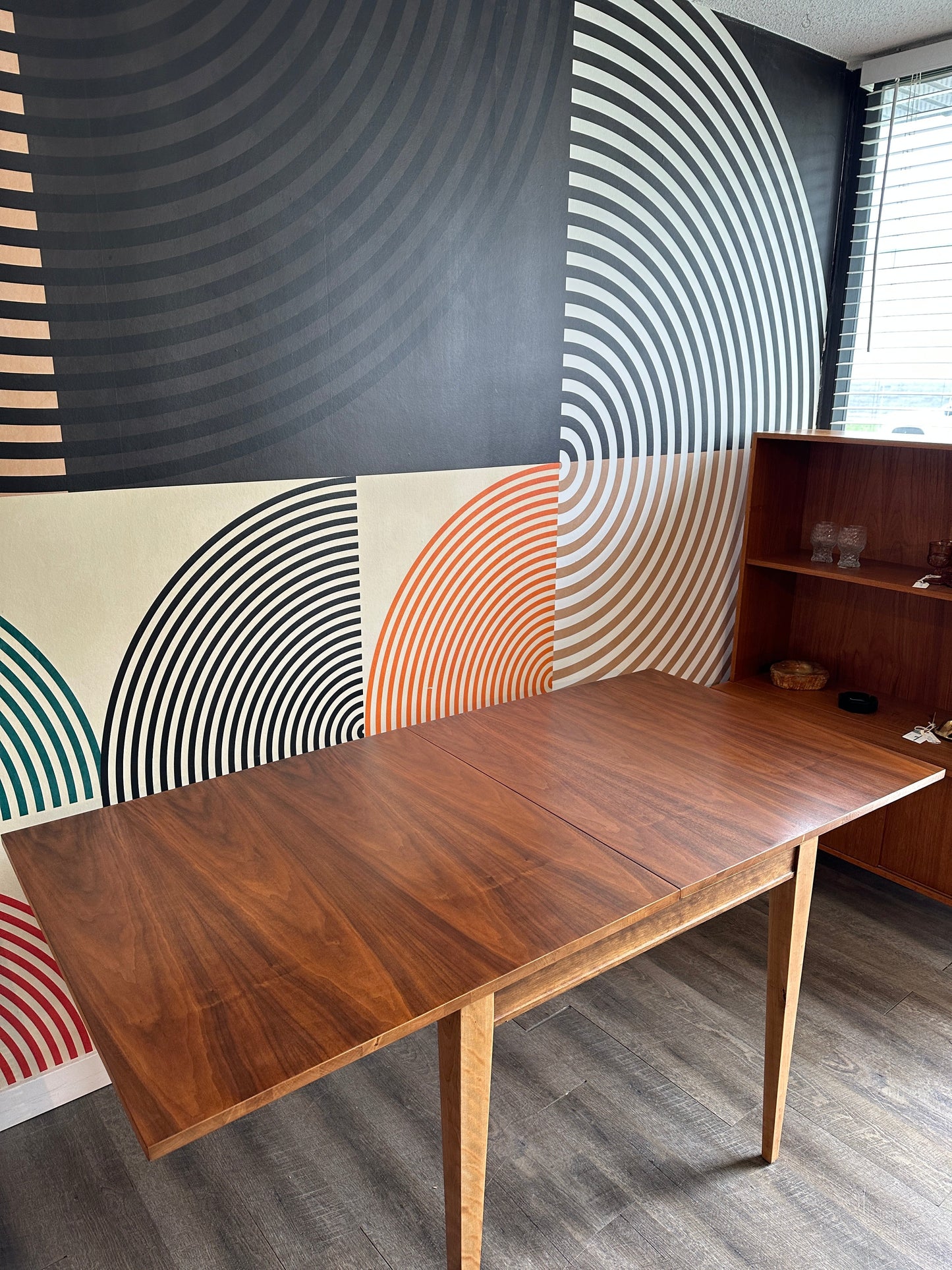 Vintage Fliptop Walnut Dining Table