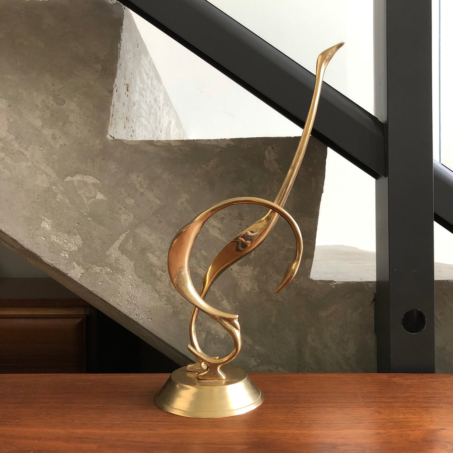Vintage Brass Birds Sculpture