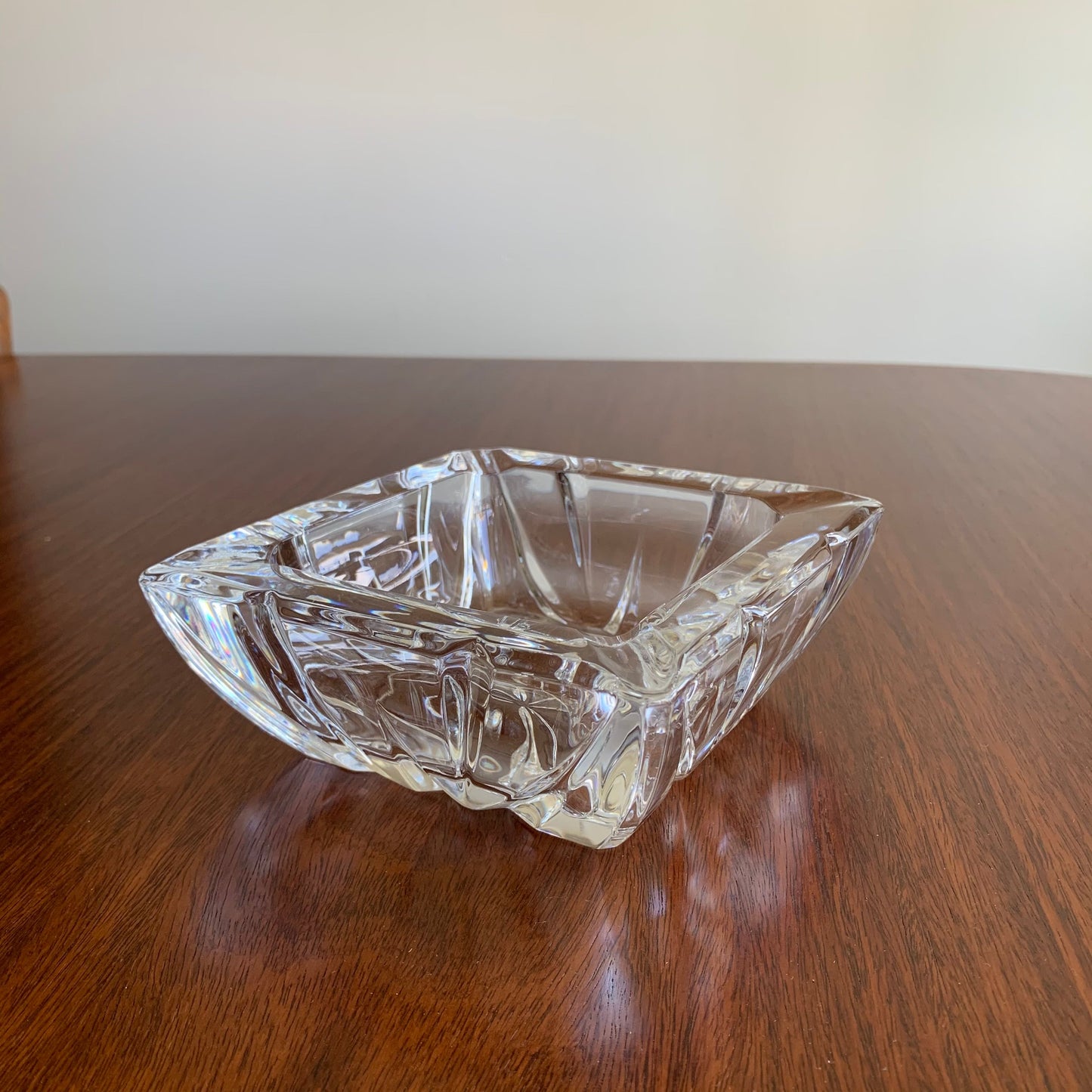 Vintage Crystal Glass Ashtray/Trinket Dish