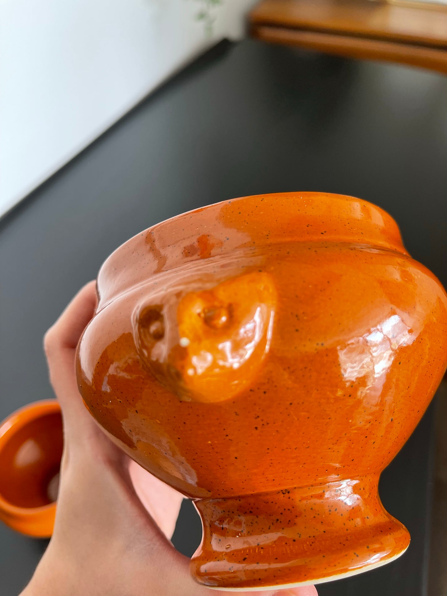 Pair of Ceramic Animal Faces French Onion Soup Bowls/Vase