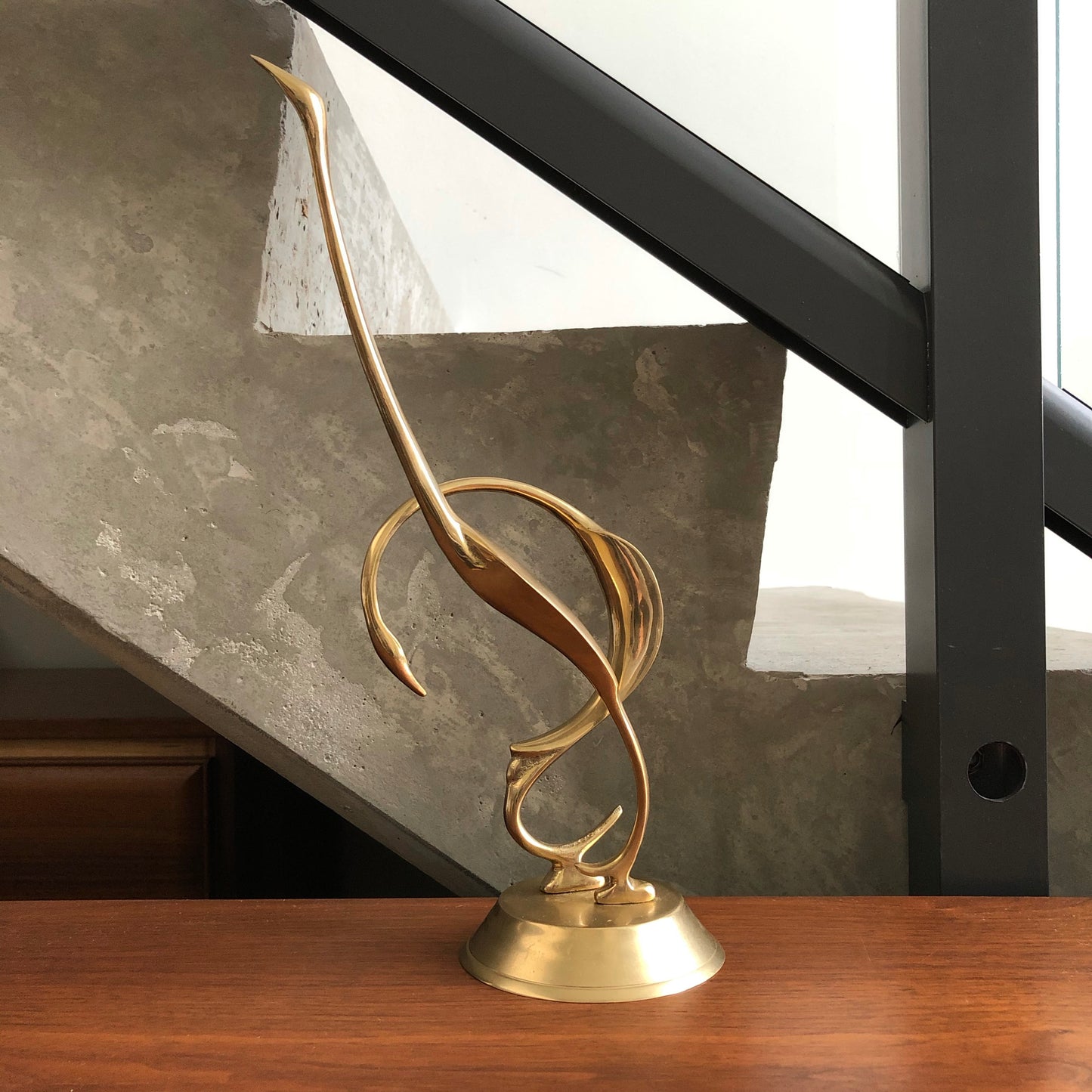 Vintage Brass Birds Sculpture