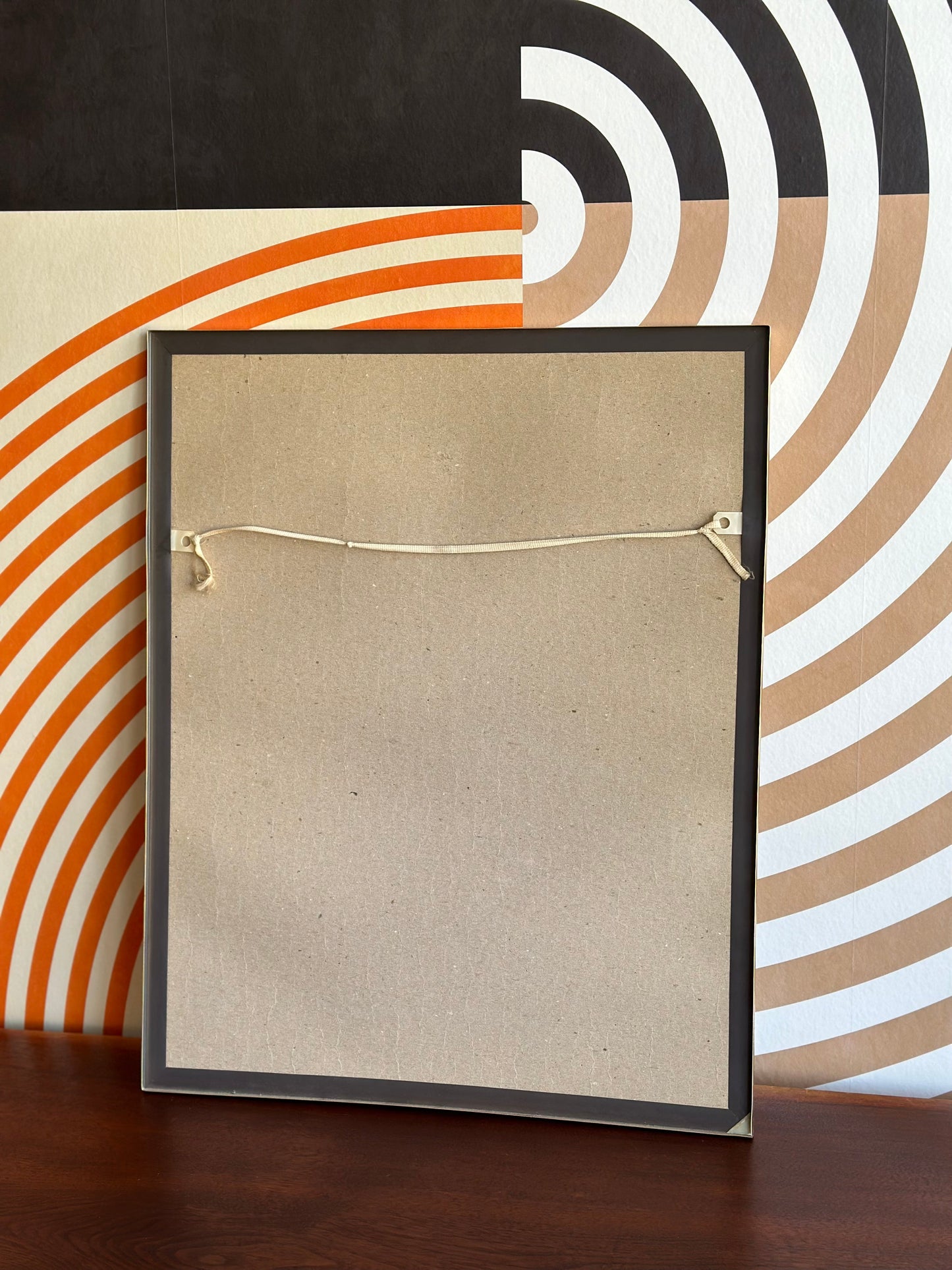 Vintage Gold Tone Mirror with Floral Design