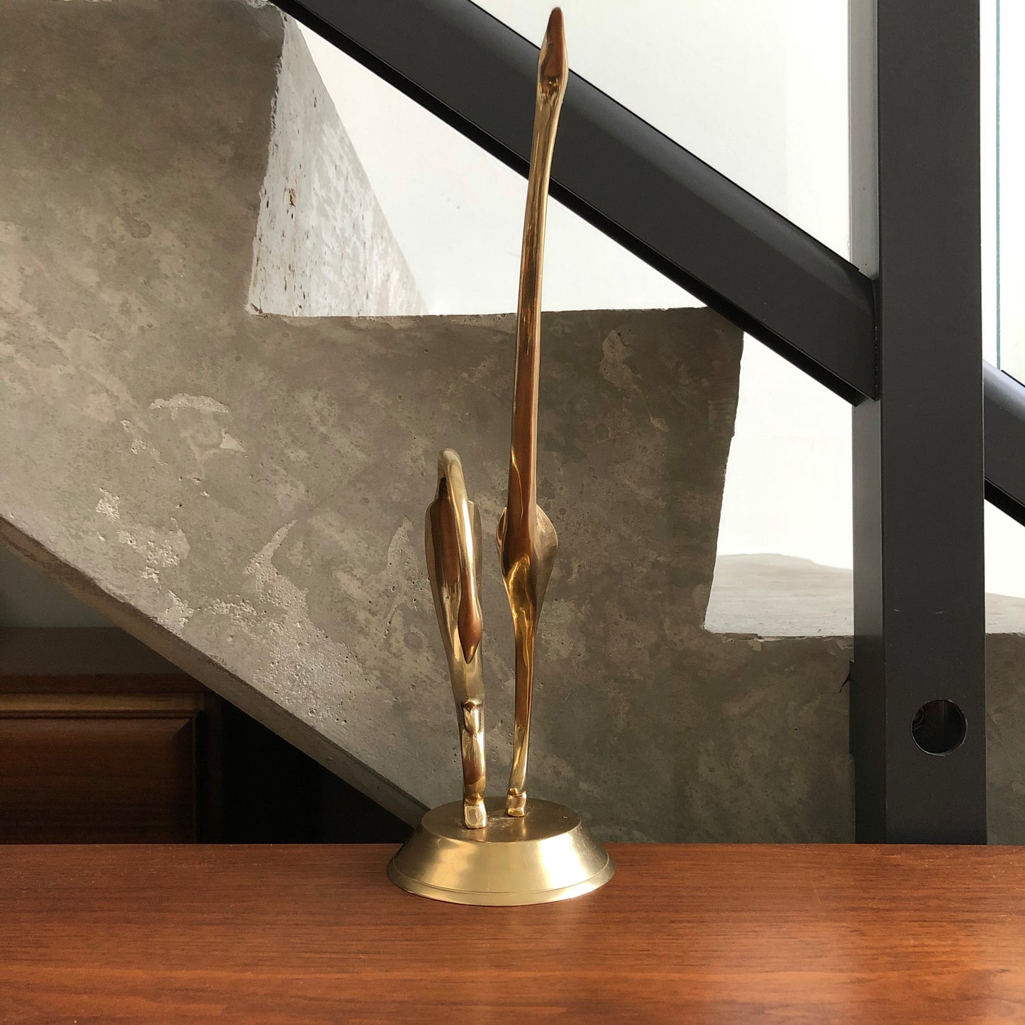 Vintage Brass Birds Sculpture