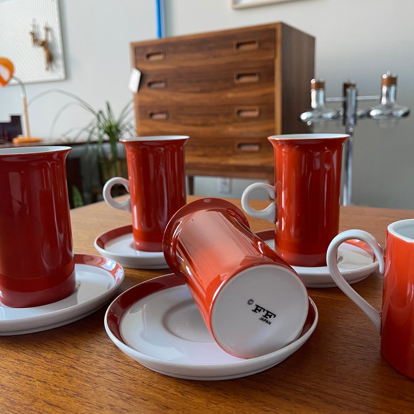 Vintage Fitz and Floyd (FF) Cups and Saucers set