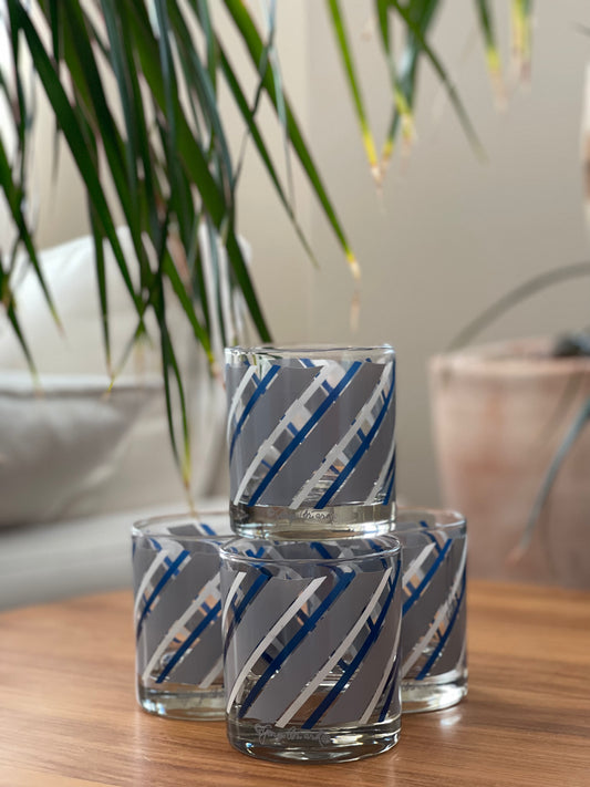 Set of 4 Vintage Georges Briard Lowball Glasses